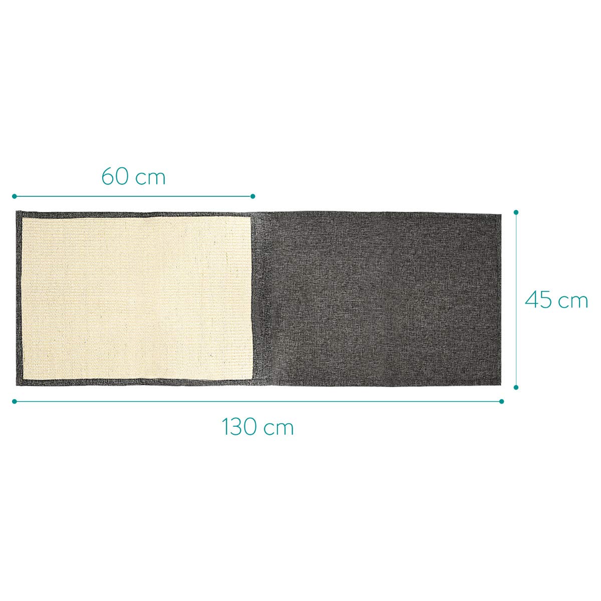 navaris-kratzmatte-katze-sisal-130x45-dunkelgrau-2er-set image 4