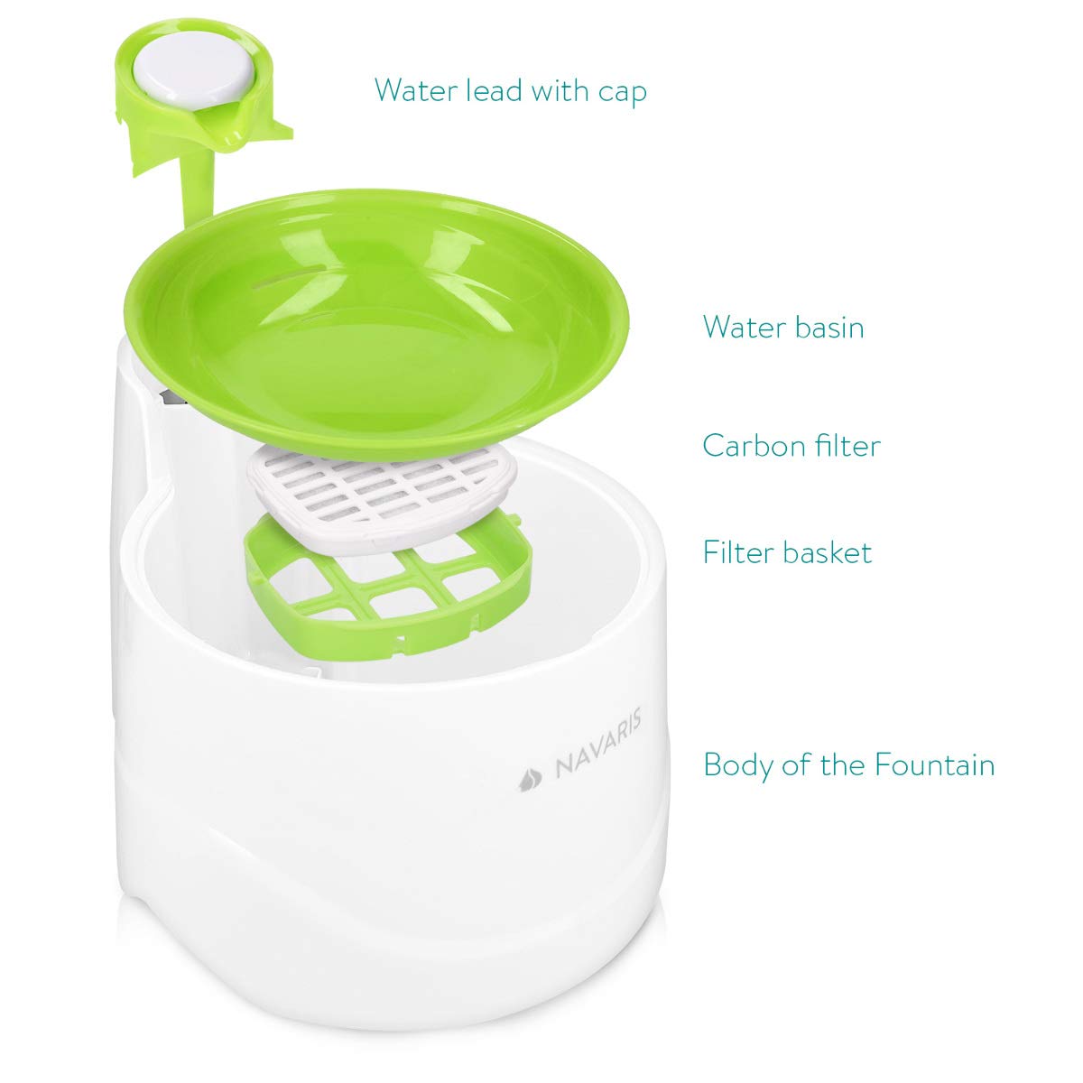 navaris-animals-trinkbrunnen-katzen-2-liter-mit-filter image 4