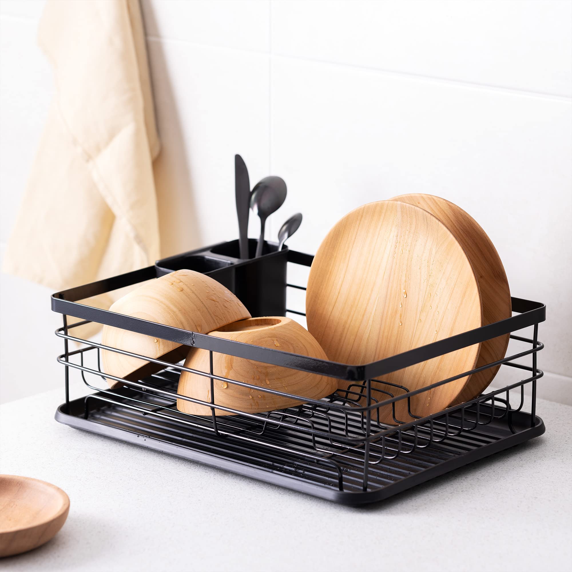 navaris-kitchen-abtropfgestell-schwarz-metall-41-5x30-5-cm image 2