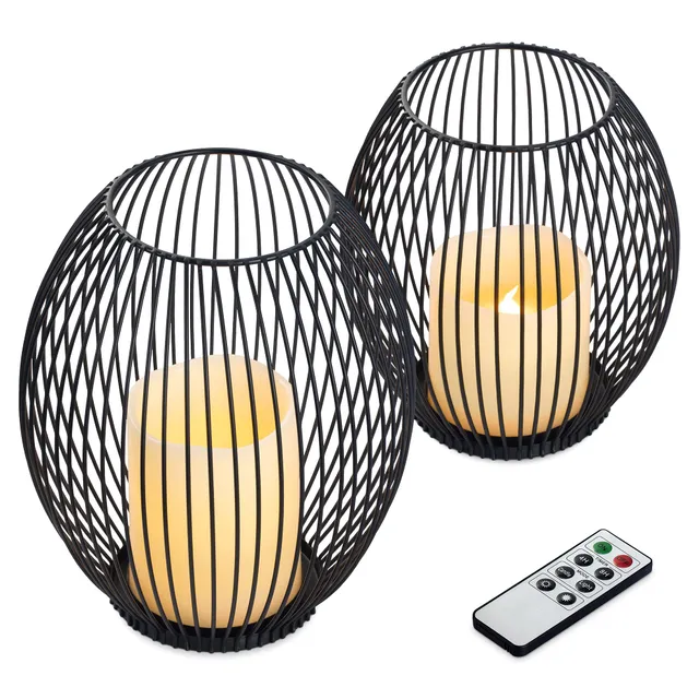 navaris-lighting-kerzenhalter-led-kerzen-set-s-m-echtwachs image 1