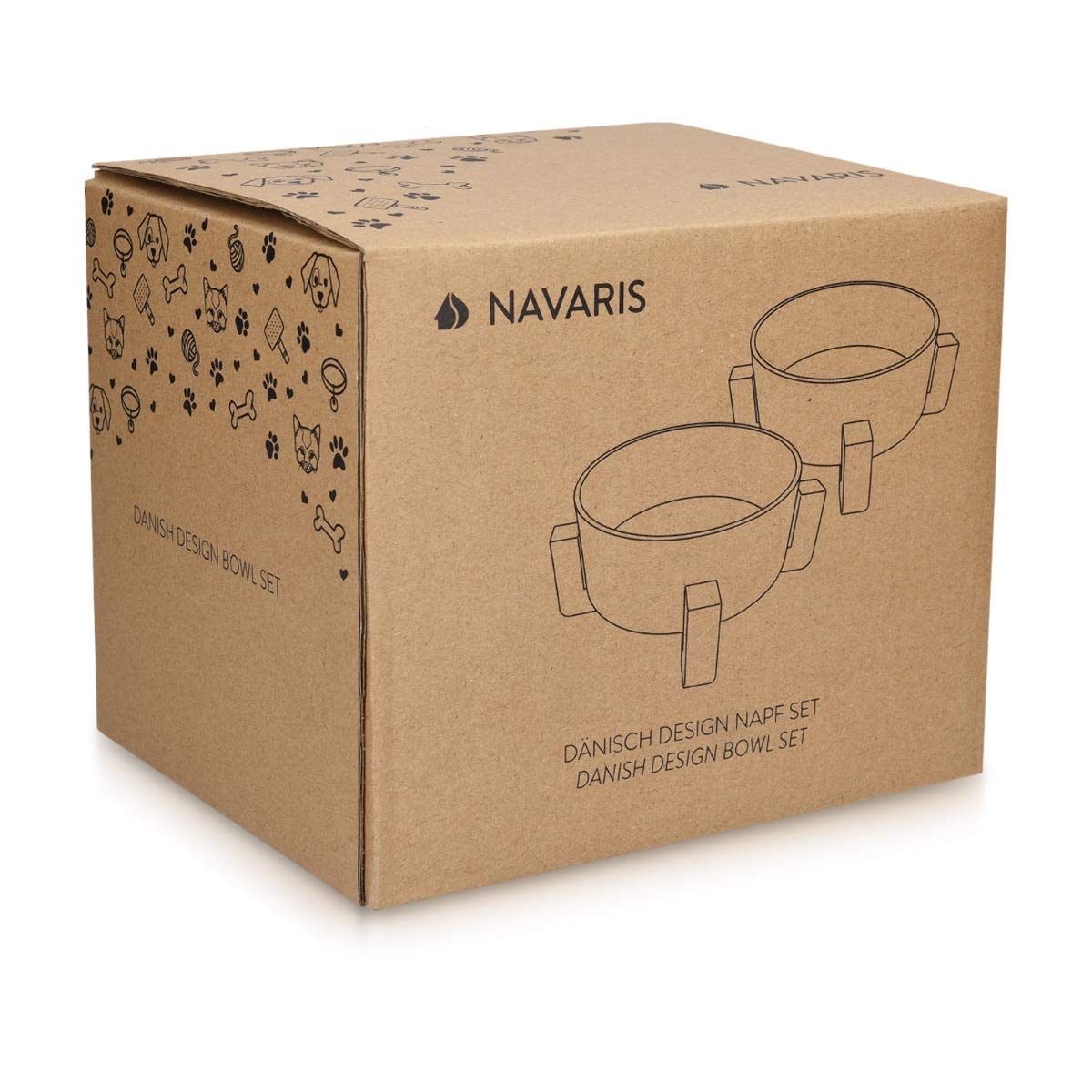 navaris-futternapf-katze-2x-keramik-grau-mit-bambushalter image 7