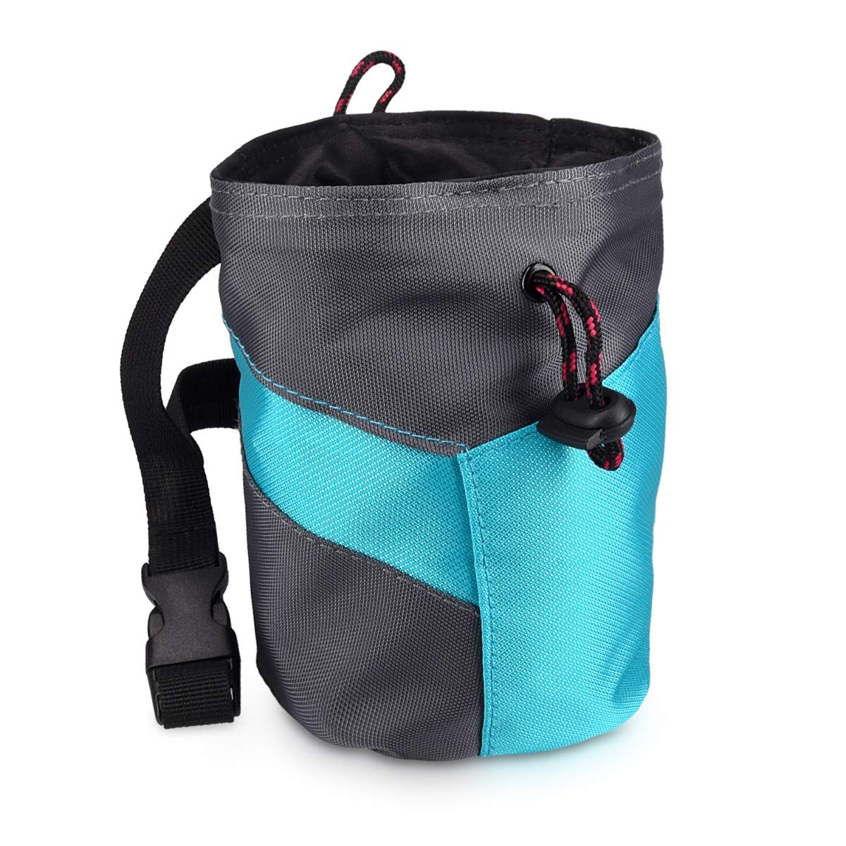 navaris-chalk-bag-bouldern-magnesiabeutel-grau-blau-mit-gurt image 8