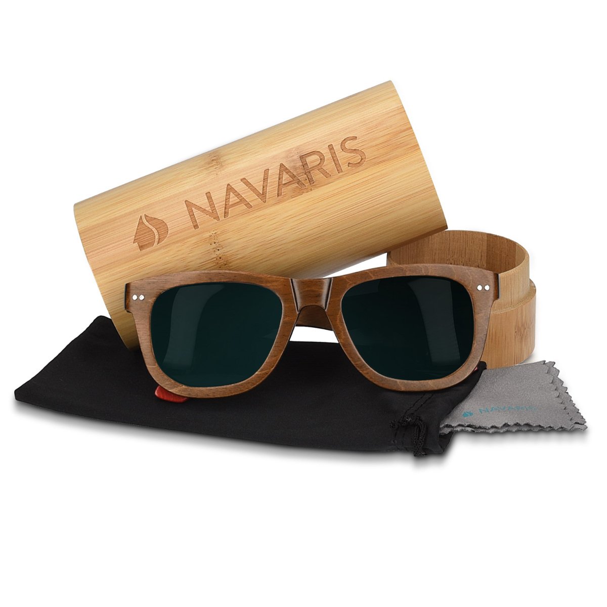 navaris-beauty-holz-sonnenbrille-uv400-polarisiert-unisex image 4