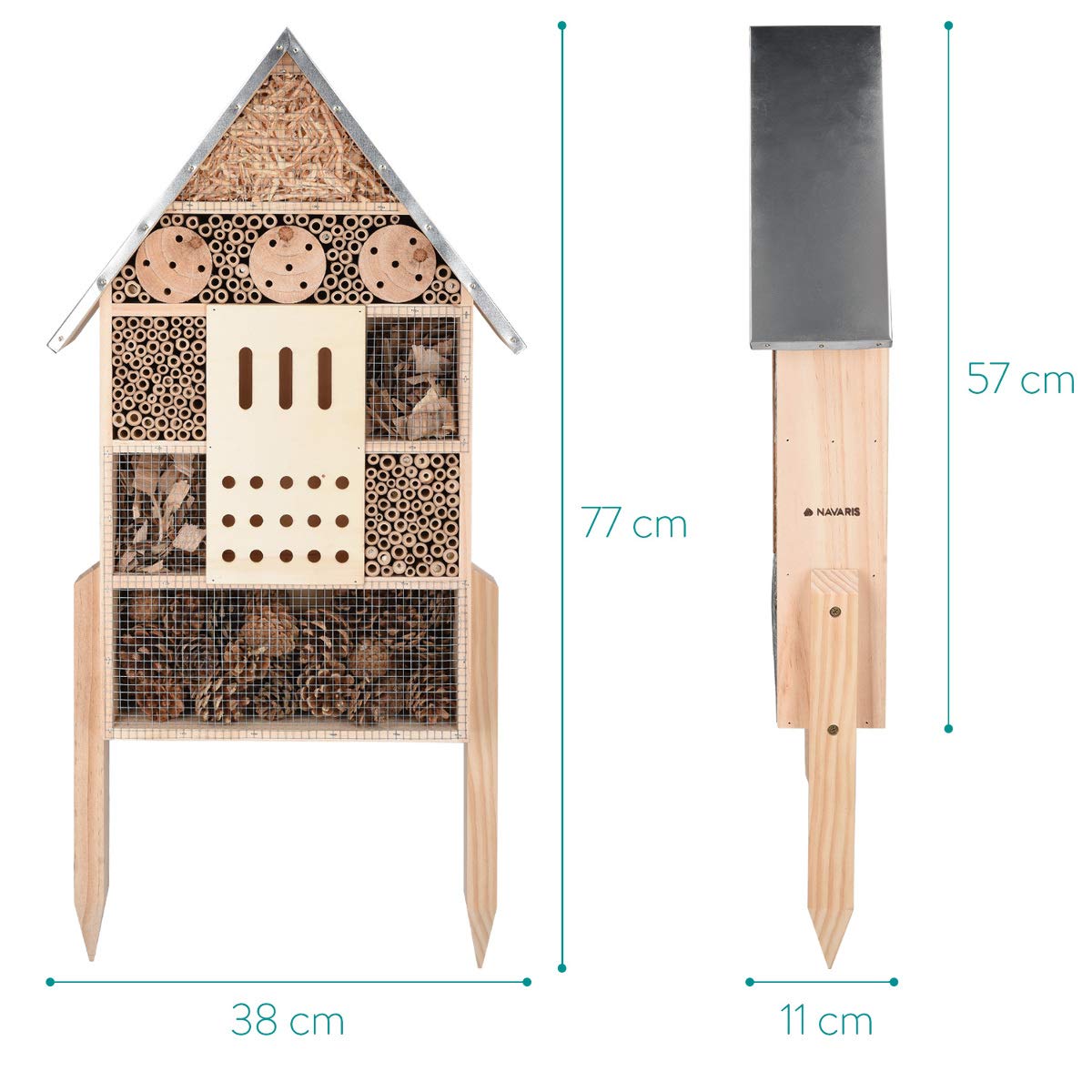 navaris-garden-insektenhotel-holz-gro-mit-standf-en-wetterfest image 3