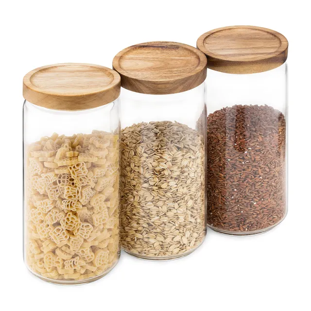 navaris-kitchen-vorratsgl-ser-3x950ml-akaziendeckel-luftdicht image 1