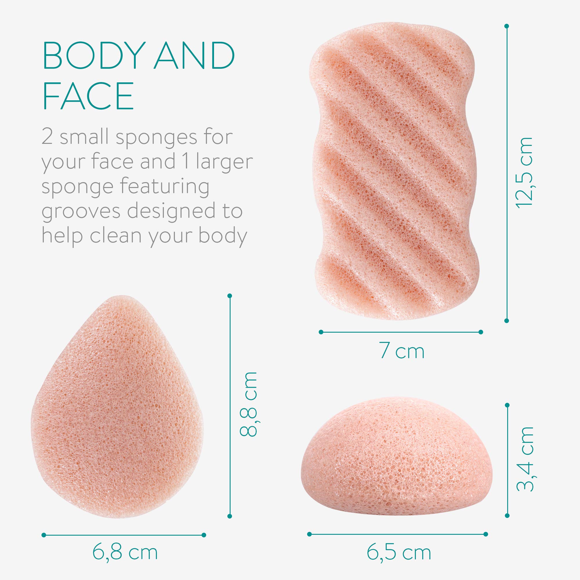 navaris-konjac-schwamm-rosa-tonerde-gesichtsschwamm-3er-set image 4