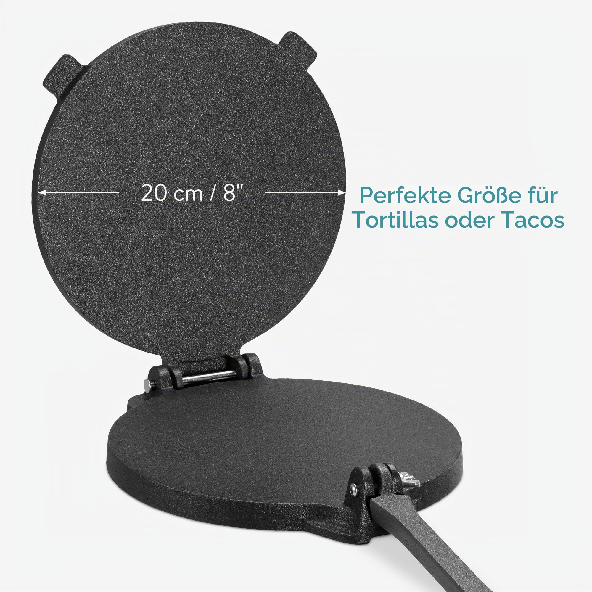 navaris-kitchen-tortilla-presse-gusseisen-20-cm-teigpresse image 4