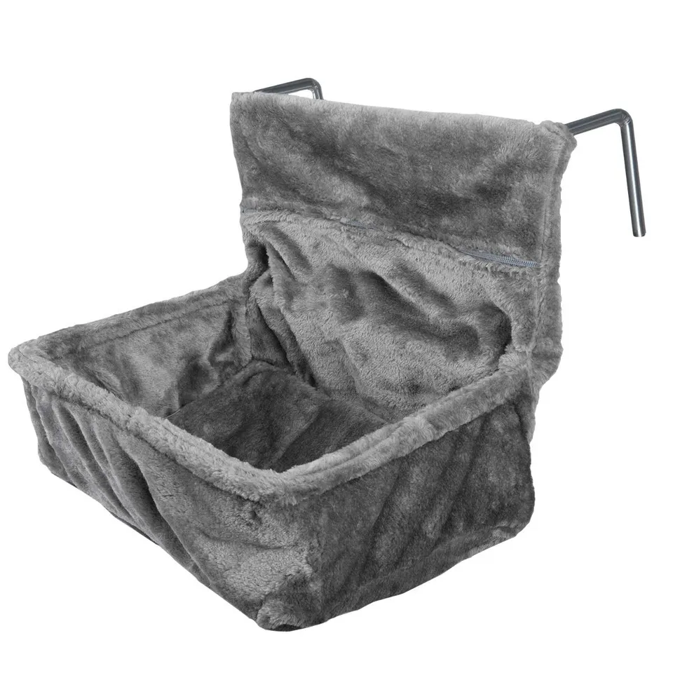 navaris-animals-katzenliege-heizung-grau-kuschelsack-40x30cm image 1
