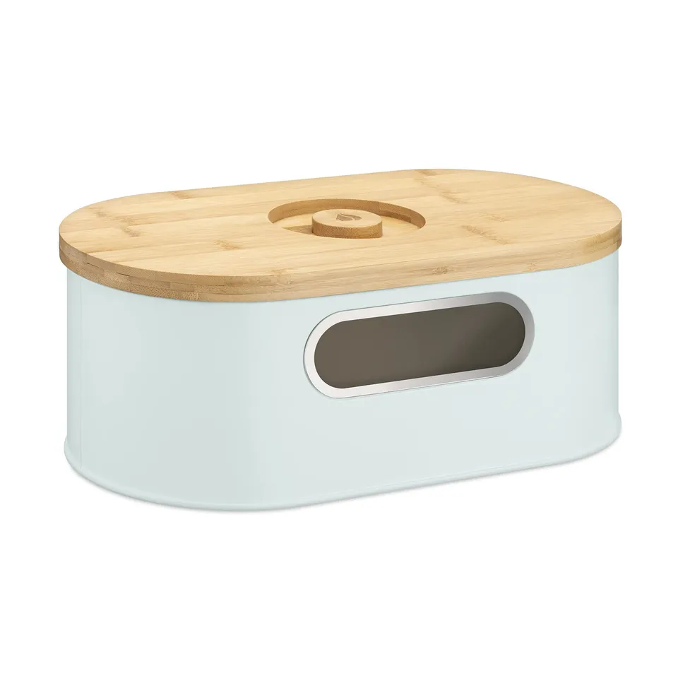 navaris-kitchen-brotkasten-mit-bambusdeckel-oval-schneidebrett image 1