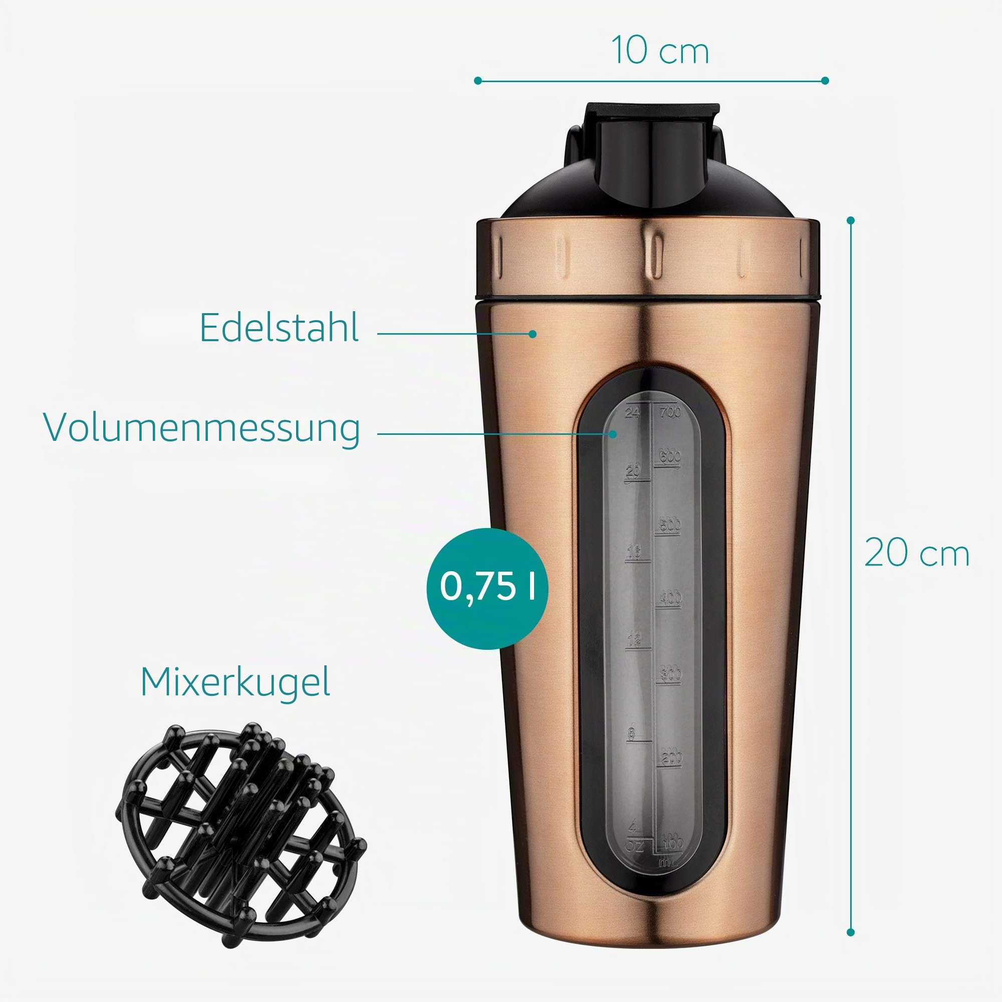 navaris-protein-shaker-edelstahl-750ml-eiwei-shaker-mit-ball-2 image 3