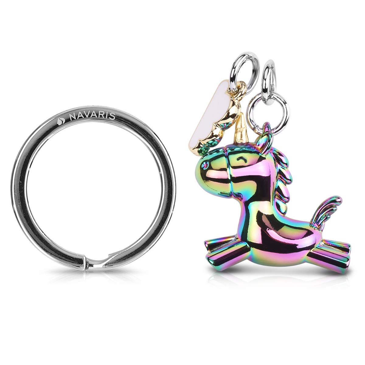 navaris-travel-schl-sselanh-nger-einhorn-regenbogen-metall image 4