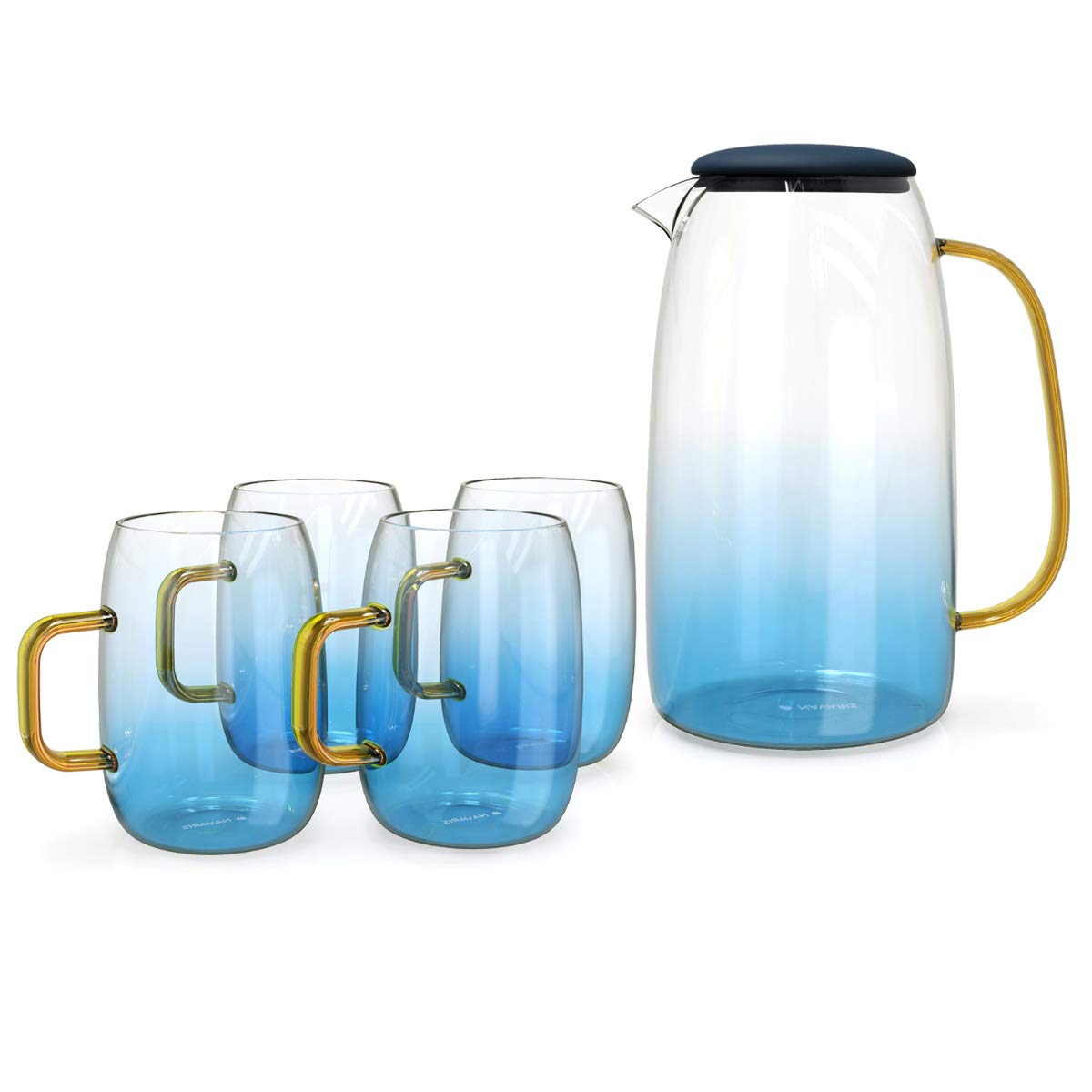 navaris-kitchen-wasserkaraffe-1-55-l-glas-mit-4-gl-sern image 7