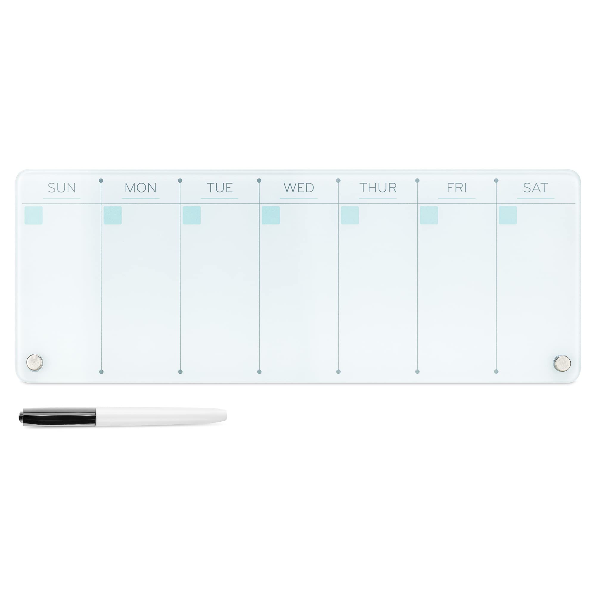 navaris-wochenplaner-glas-abwischbar-40-5cm-mit-marker image 7