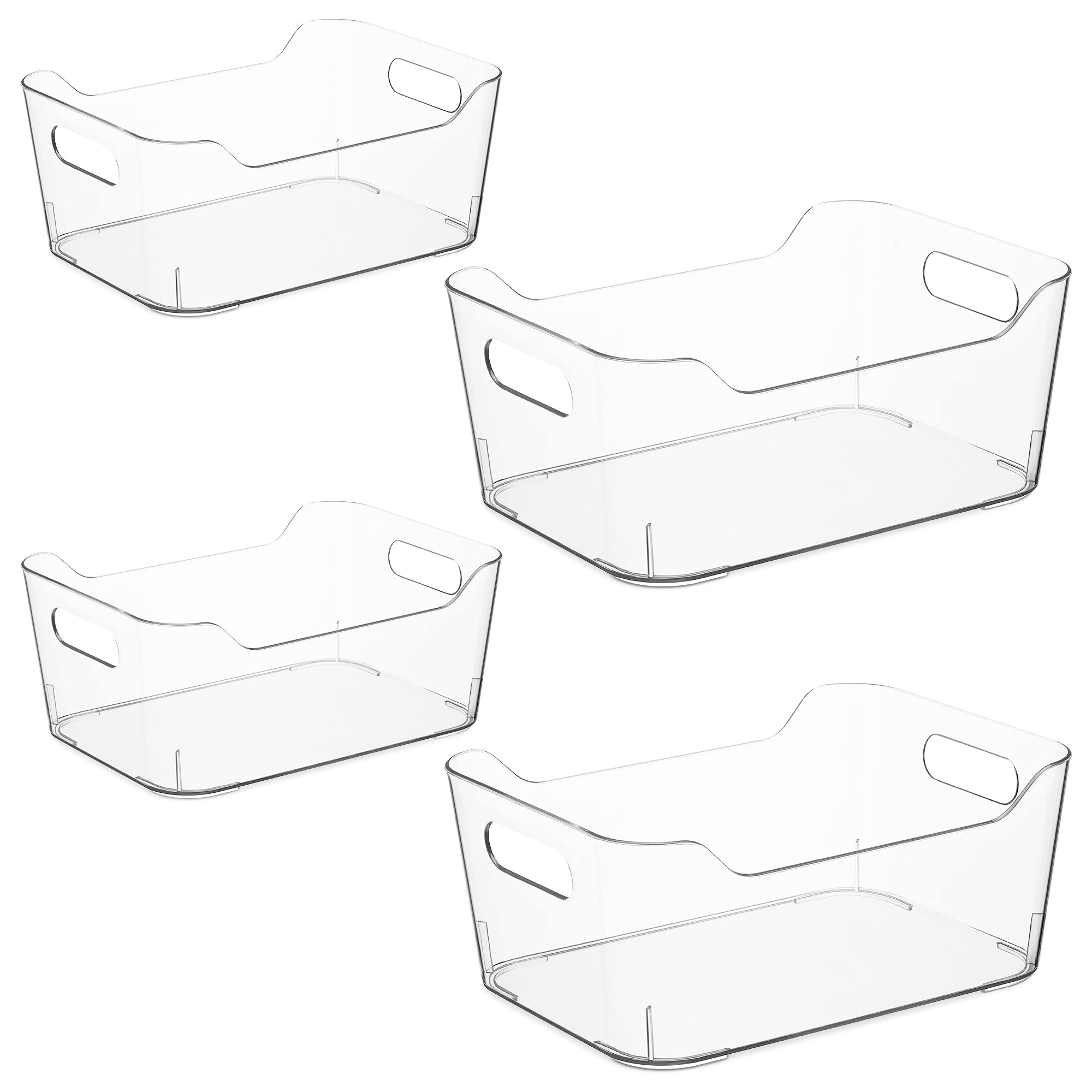 navaris-kitchen-k-hlschrank-organizer-4er-set-transparent-kunststoff image 1