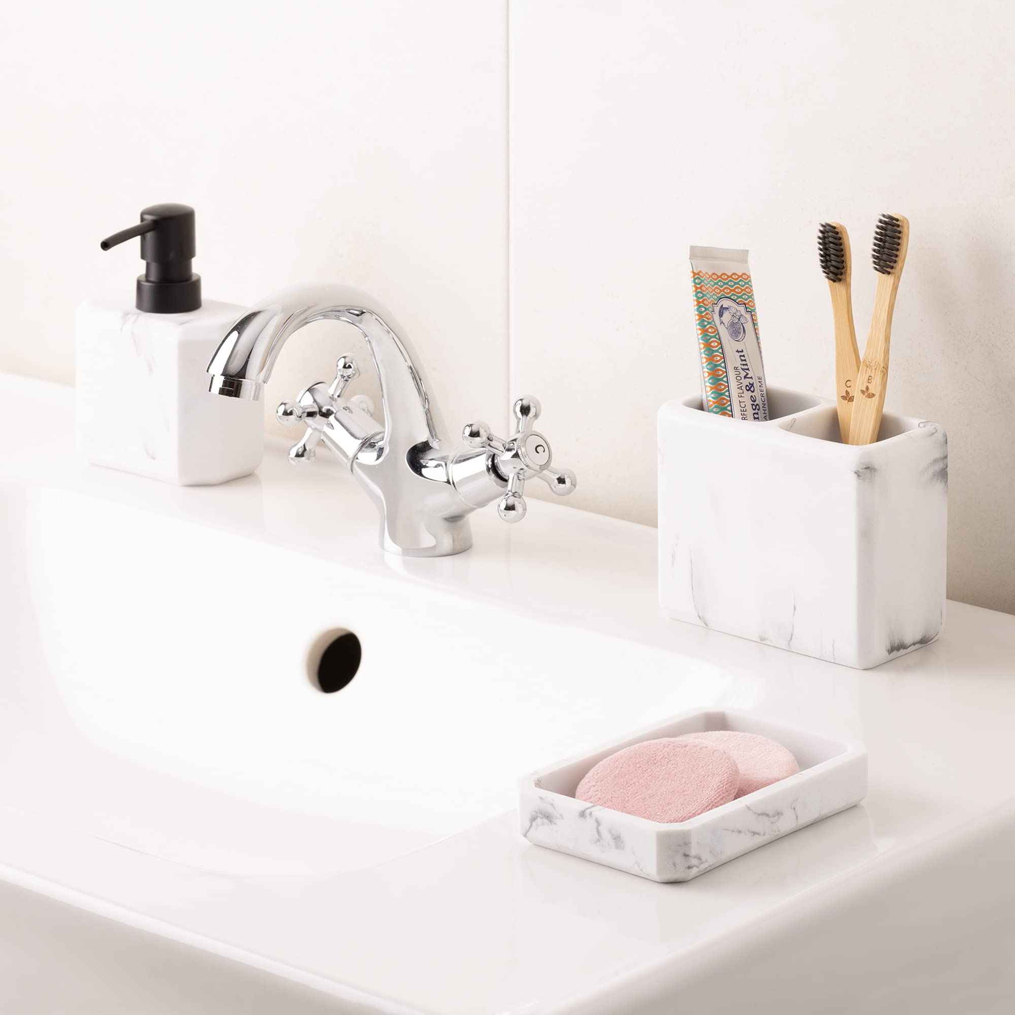 navaris-beauty-badezimmer-set-3-tlg-marmoroptik-kunstharz image 2