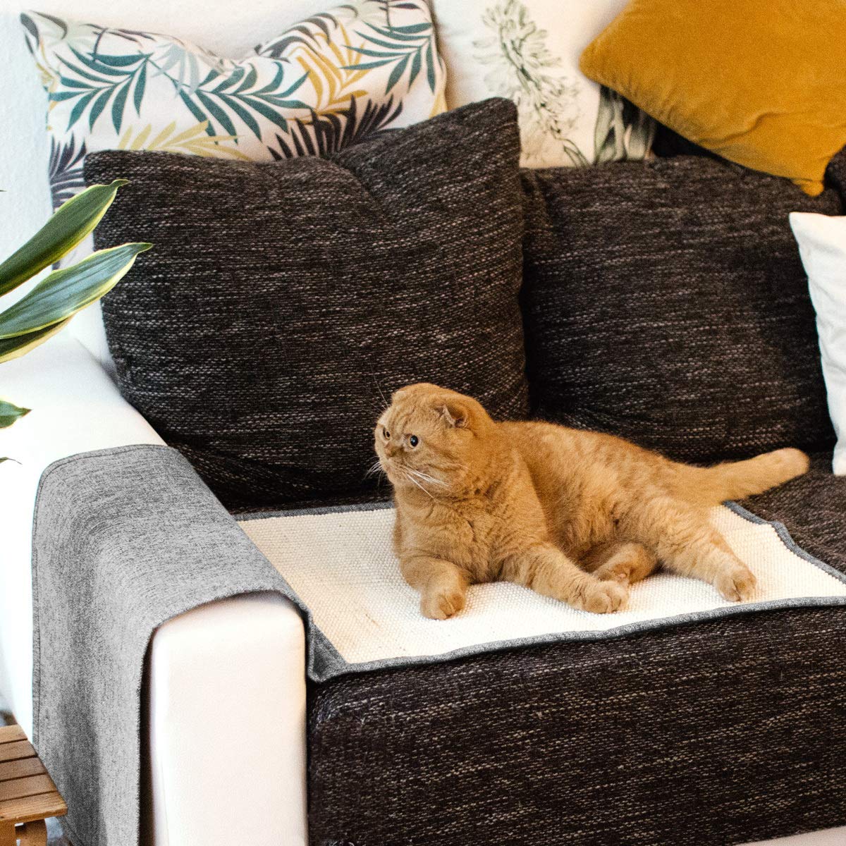 navaris-kratzmatte-katze-sisal-130x45-hellgrau-2er-set image 5