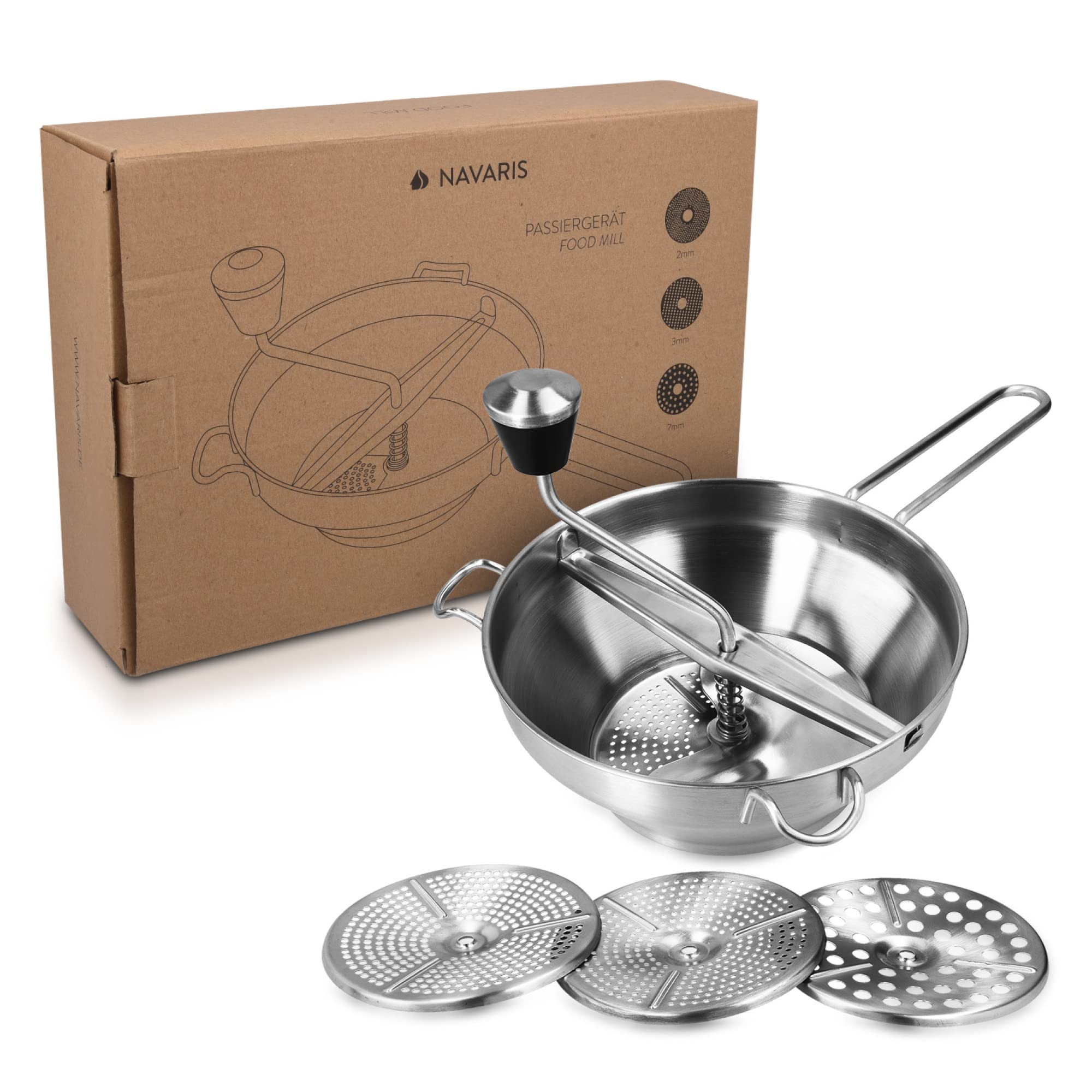 navaris-kitchen-passierm-hle-edelstahl-mit-3-eins-tzen image 7