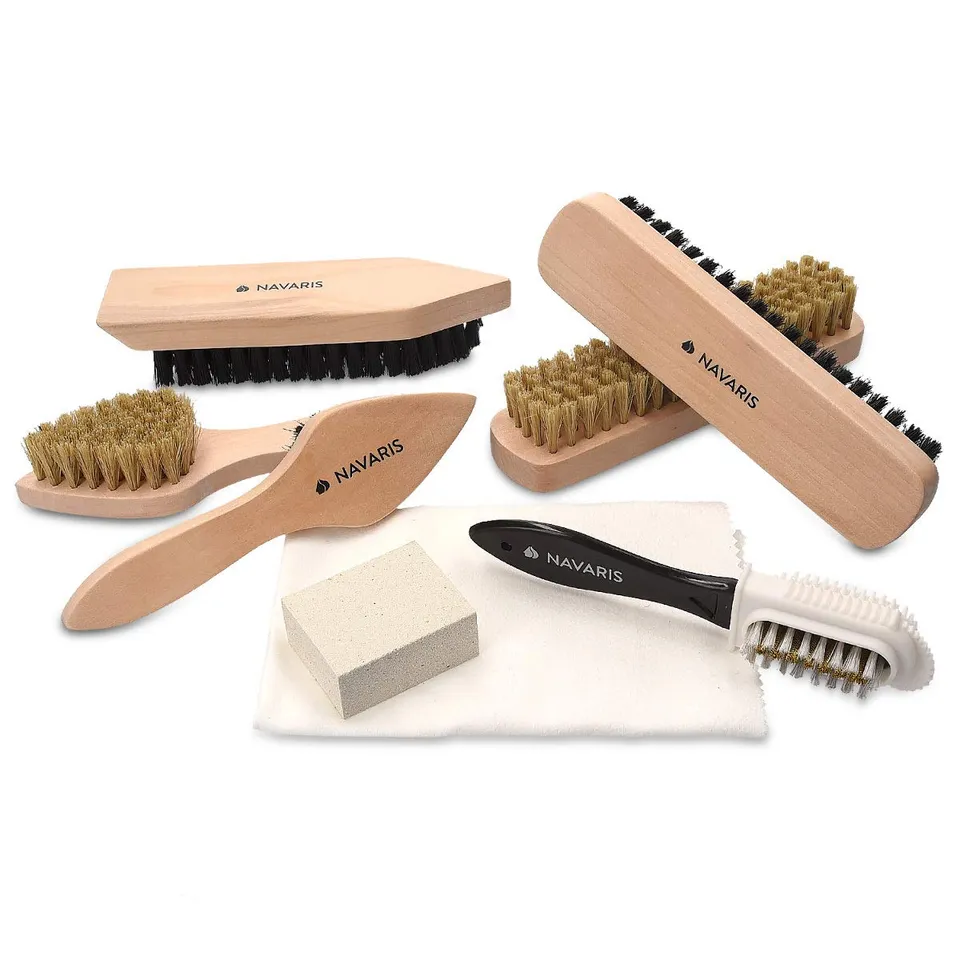 navaris-schuhb-rste-schuhpflege-8er-set-kirschholz-leder image 1