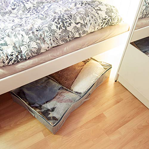 navaris-living-unterbettkommode-grau-91x50x14-sichtfenster image 8