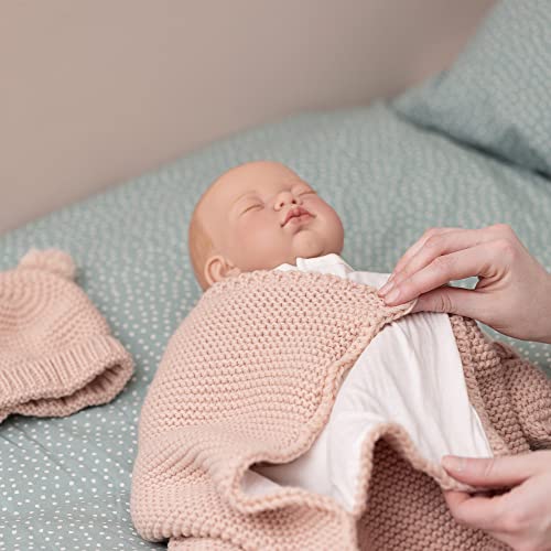 navaris-baby-geschenkset-strickdecke-mit-m-tze-wei-hellbraun image 8