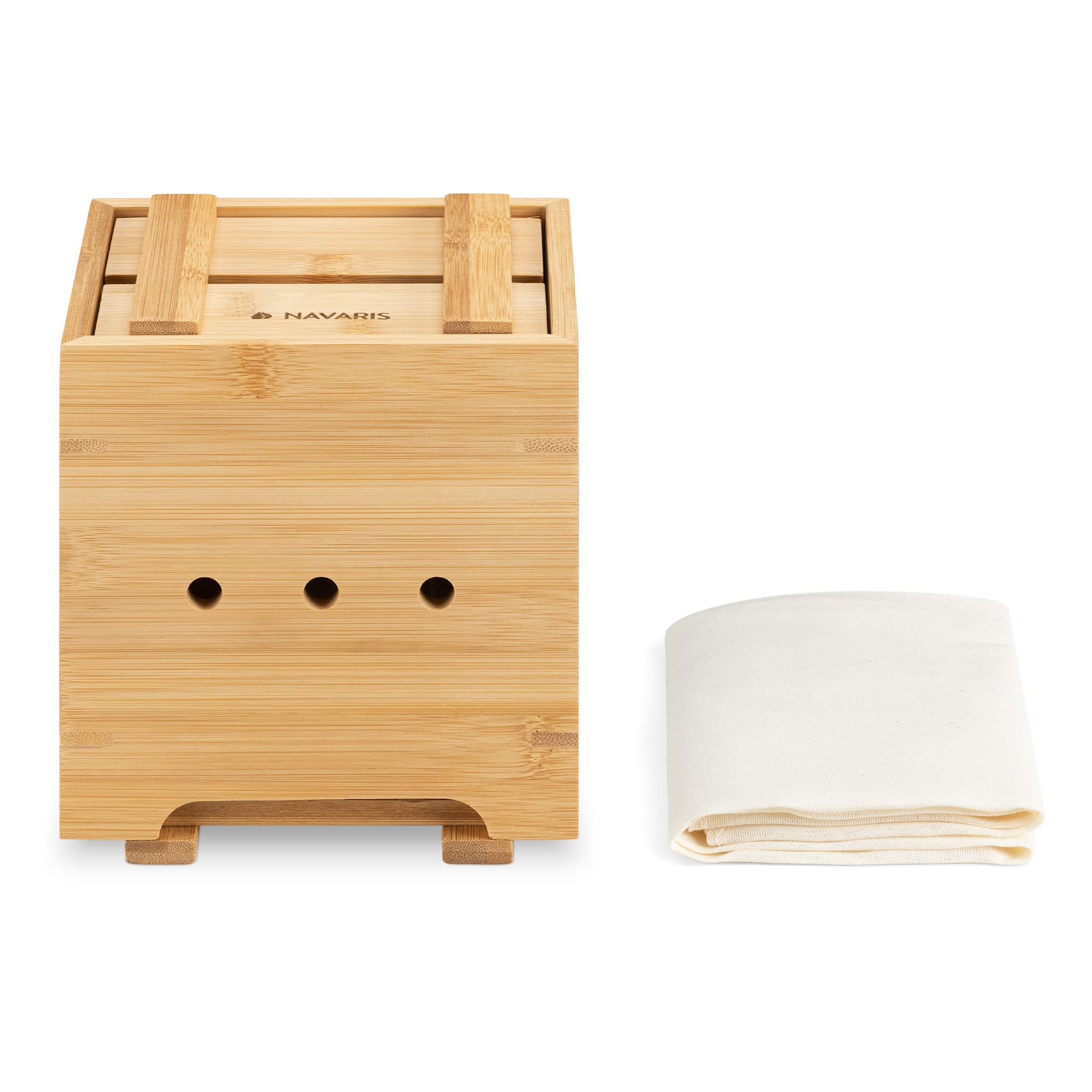 navaris-living-tofu-presse-bambus-mit-tuch-vegan image 7