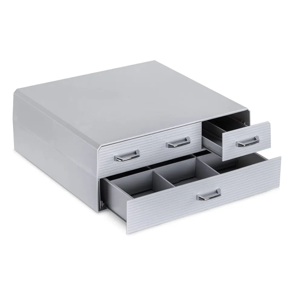 navaris-kitchen-kapselhalter-4-schubladen-grau-f-r-96-kapseln image 1