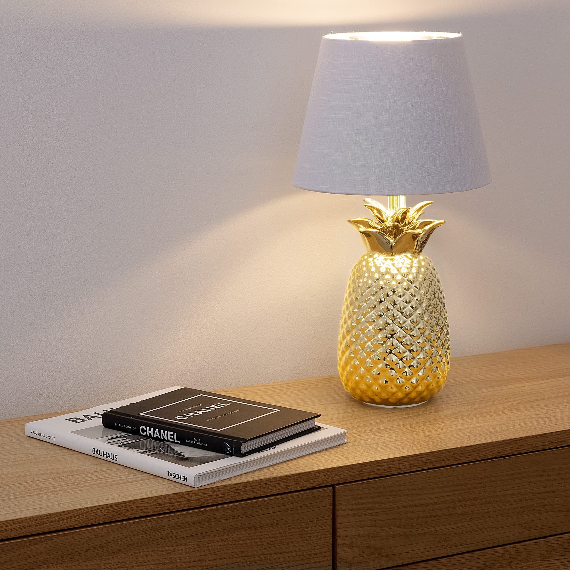 navaris-ananas-tischlampe-40cm-keramik-e27-gold-wei image 5