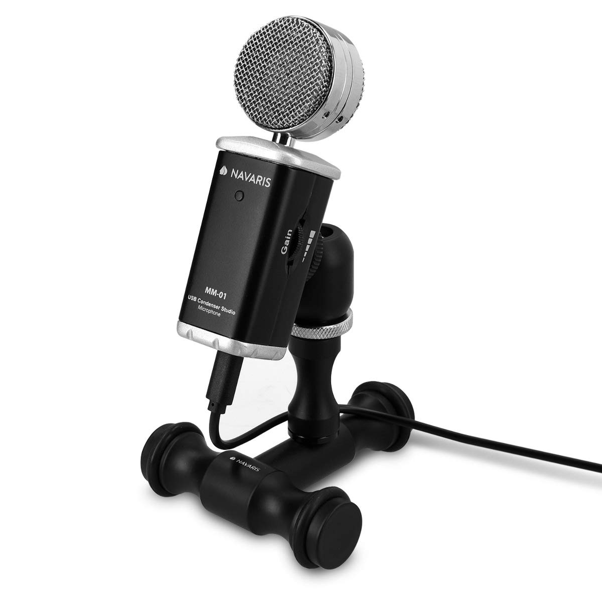navaris-mm-01-retro-usb-kondensator-mikrofon-schwarz image 1