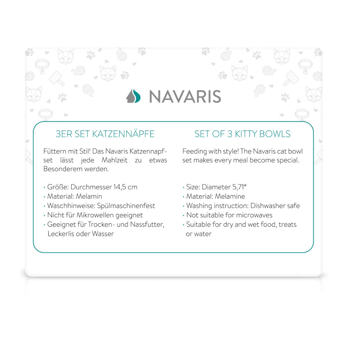 navaris-animals-futternapf-set-3x210ml-katzennapf-rutschfest image 7