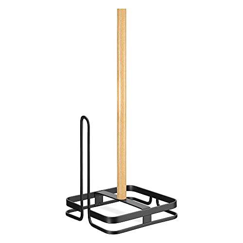 navaris-kitchen-k-chenrollenhalter-stehend-metall-buche-schwarz image 6
