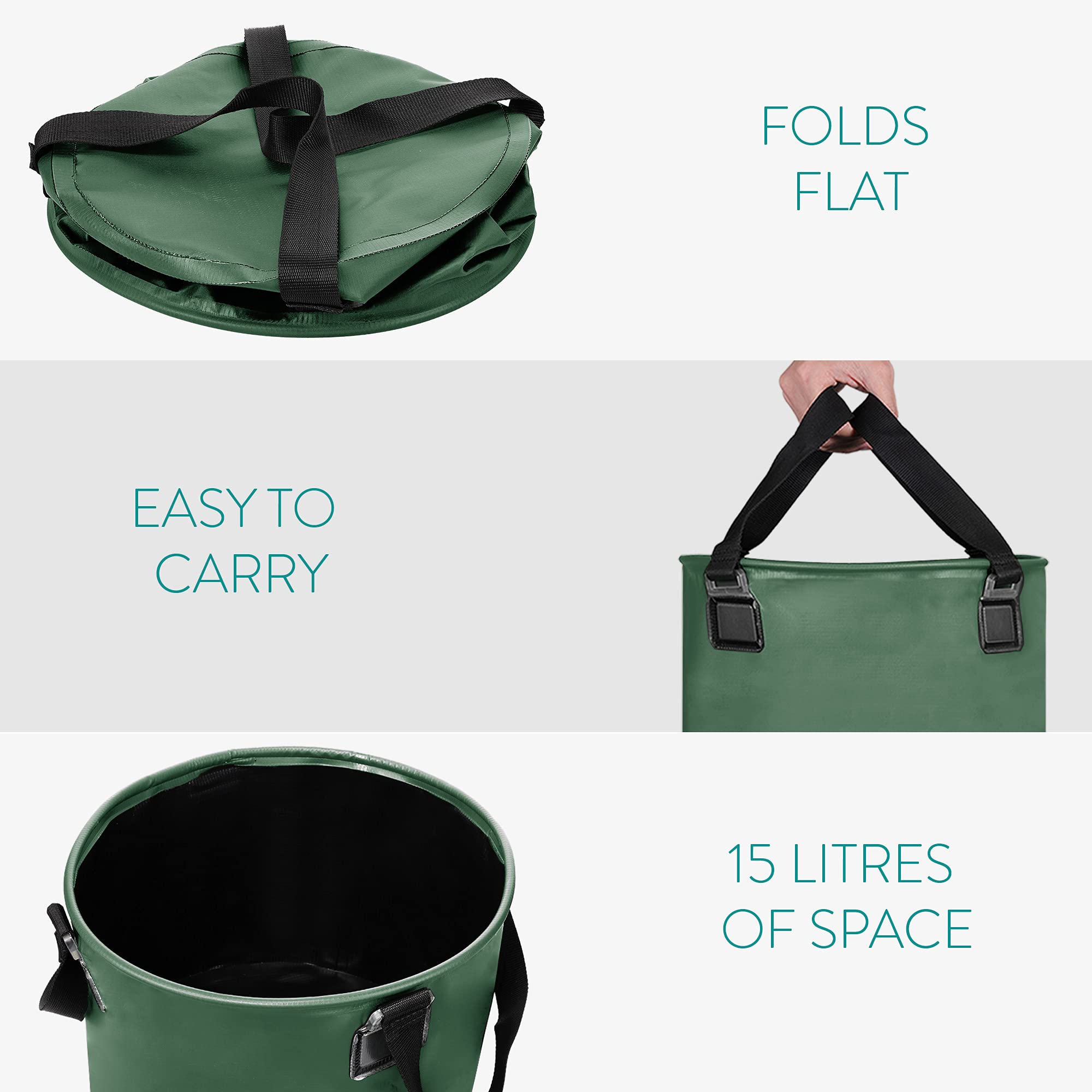 navaris-faltsch-ssel-outdoor-15l-schwarz-30x30x21-pvc image 4
