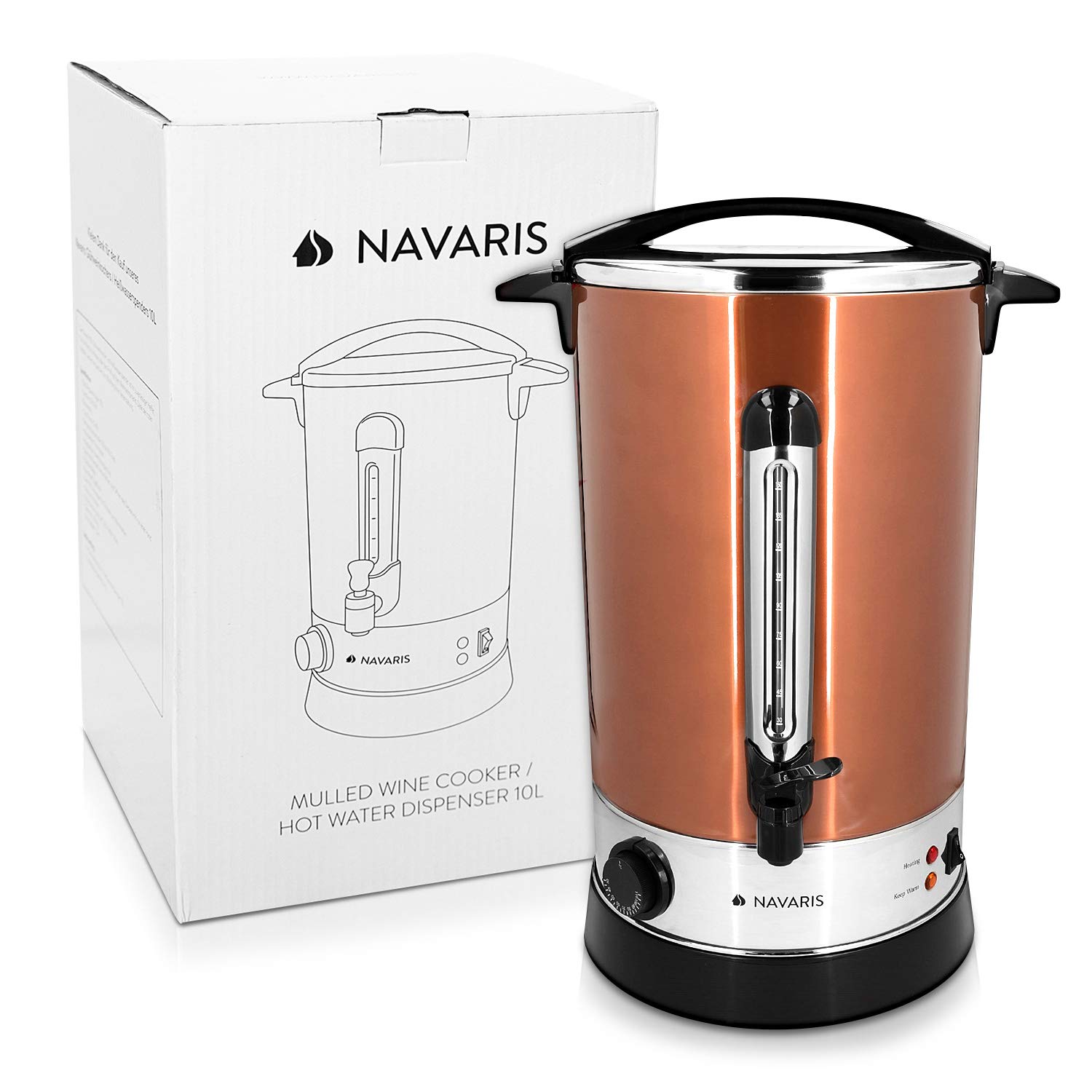 navaris-kitchen-gl-hweinkocher-edelstahl-18l-kupfer-thermostat image 7
