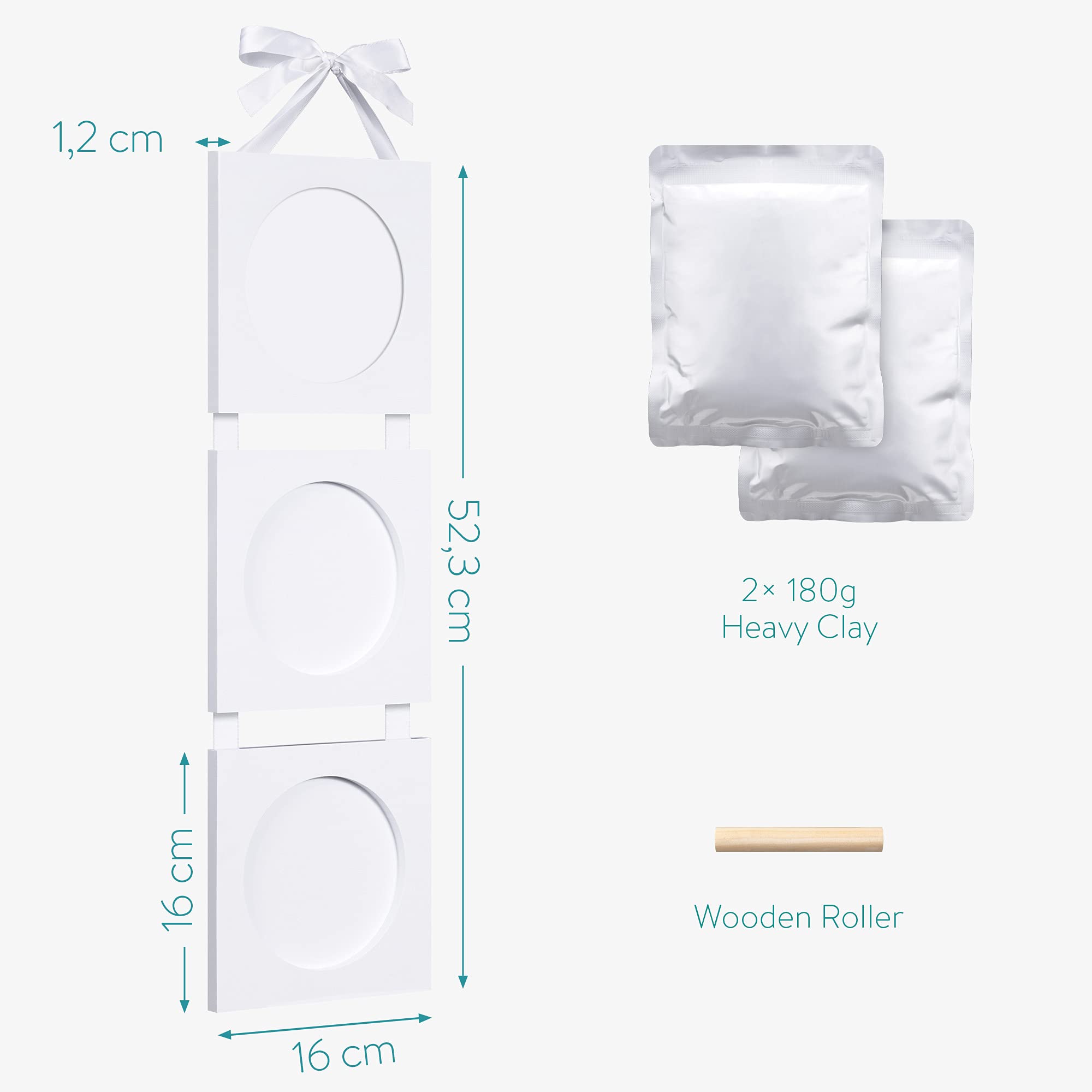 navaris-bilderrahmen-baby-handabdruck-set-gips-52x16-cm image 4