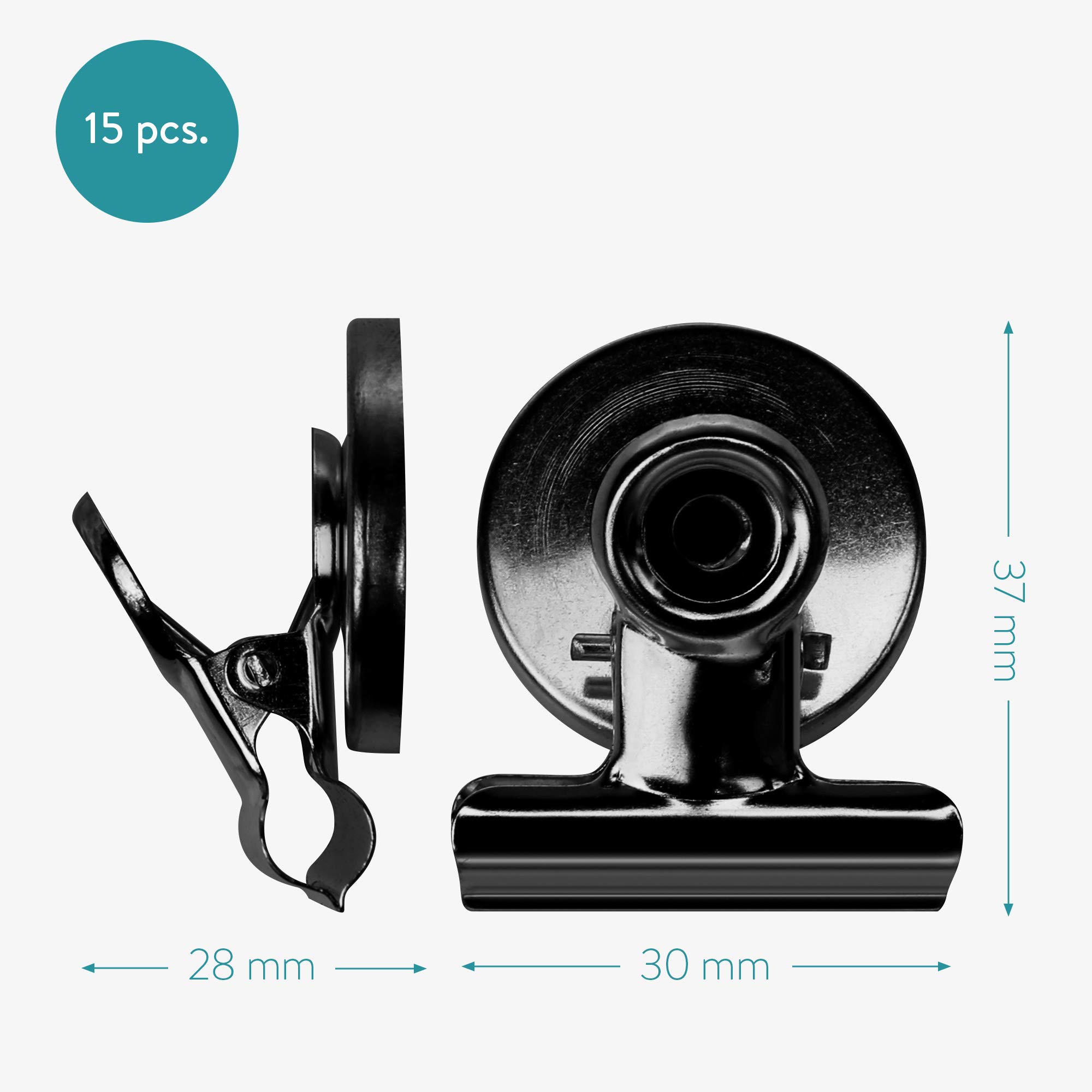 navaris-magnetclips-set-schwarz-15-st-ck-k-hlschrankmagnete image 4