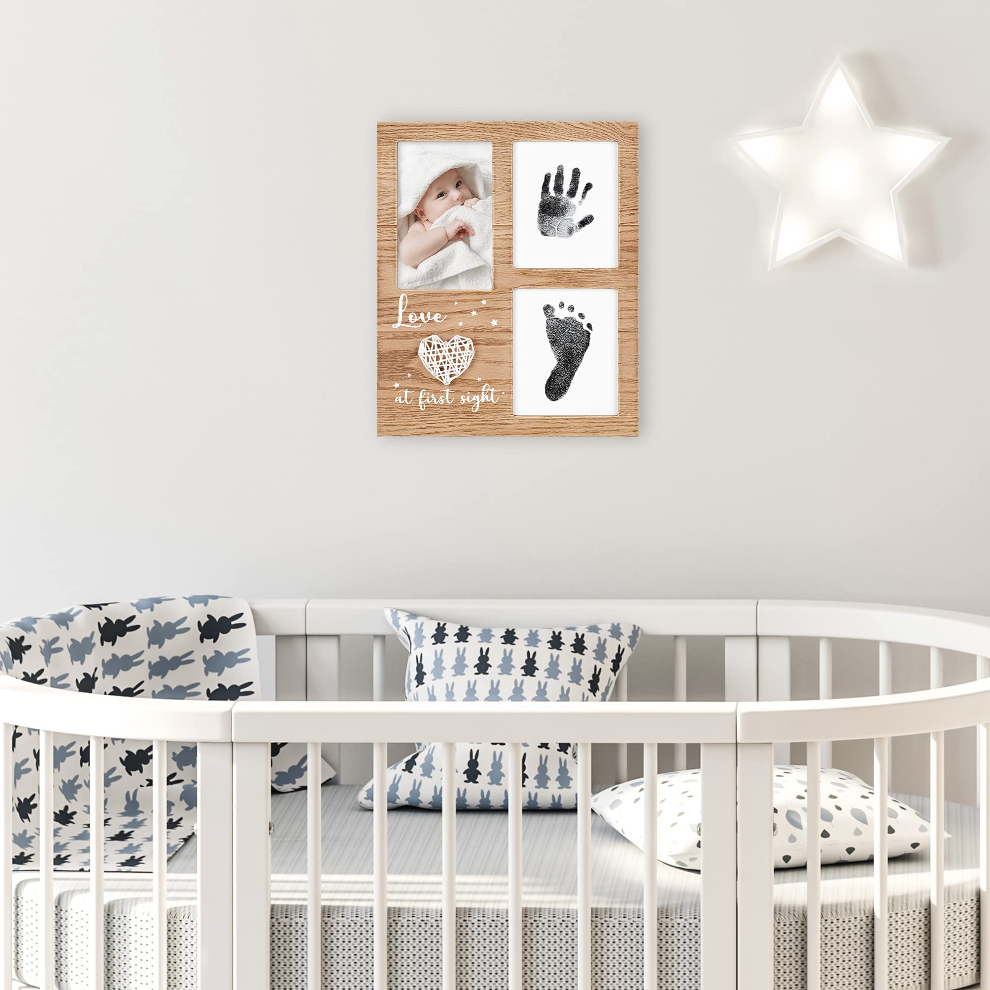 navaris-baby-bilderrahmen-handabdruck-fu-abdruck-set-wei image 2