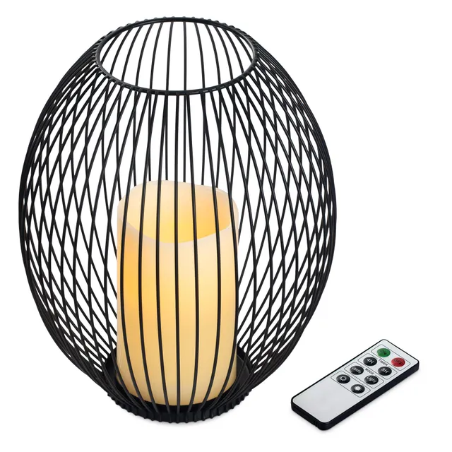 navaris-lighting-metall-kerzenhalter-led-kerze-gr-e-l-echtwachs image 1