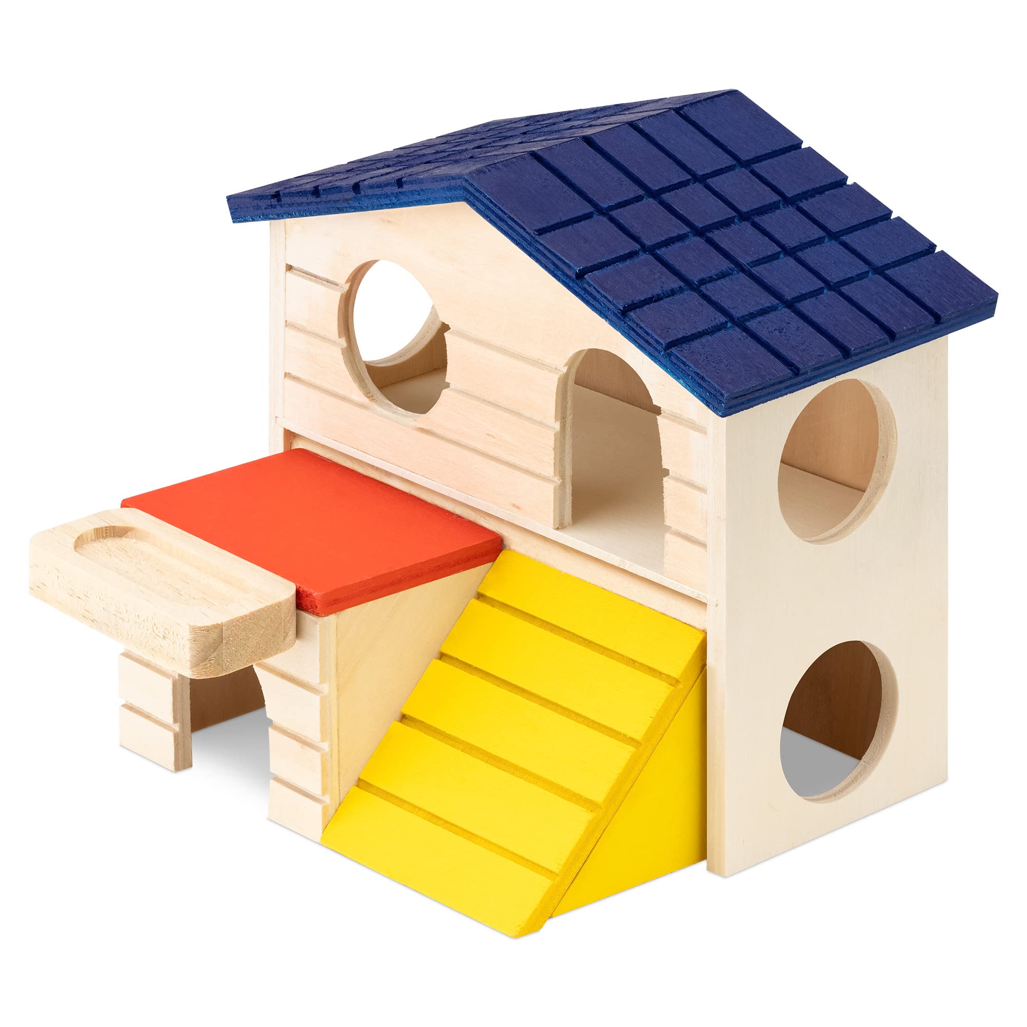 navaris-living-hamsterhaus-holz-bunt-2-etagen-spielhaus image 7