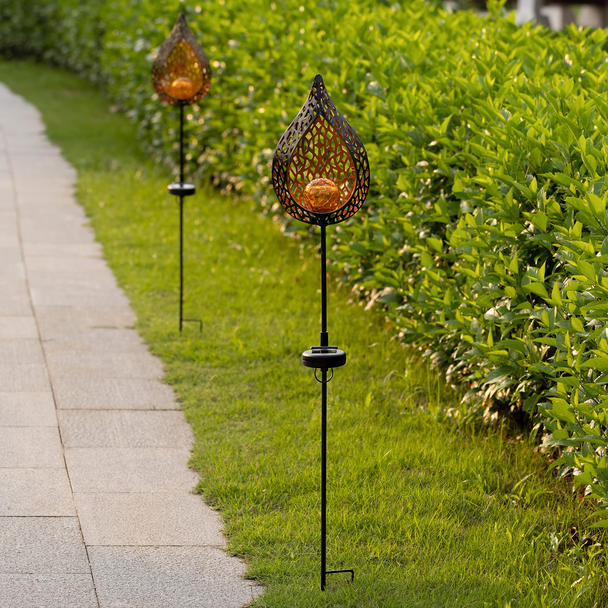 navaris-garden-led-solar-gartenfackel-tropfen-90-cm-2er image 5