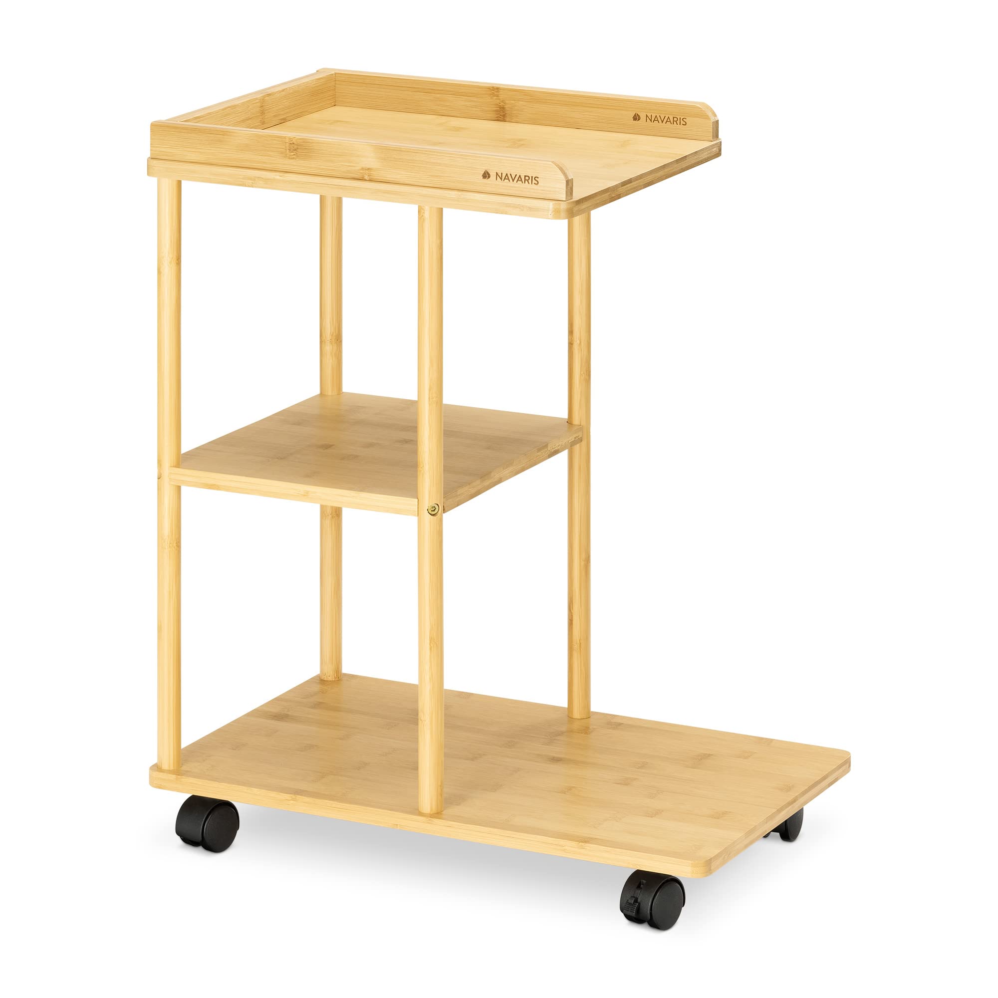 navaris-living-beistelltisch-bambus-mit-rollen-61-cm image 1
