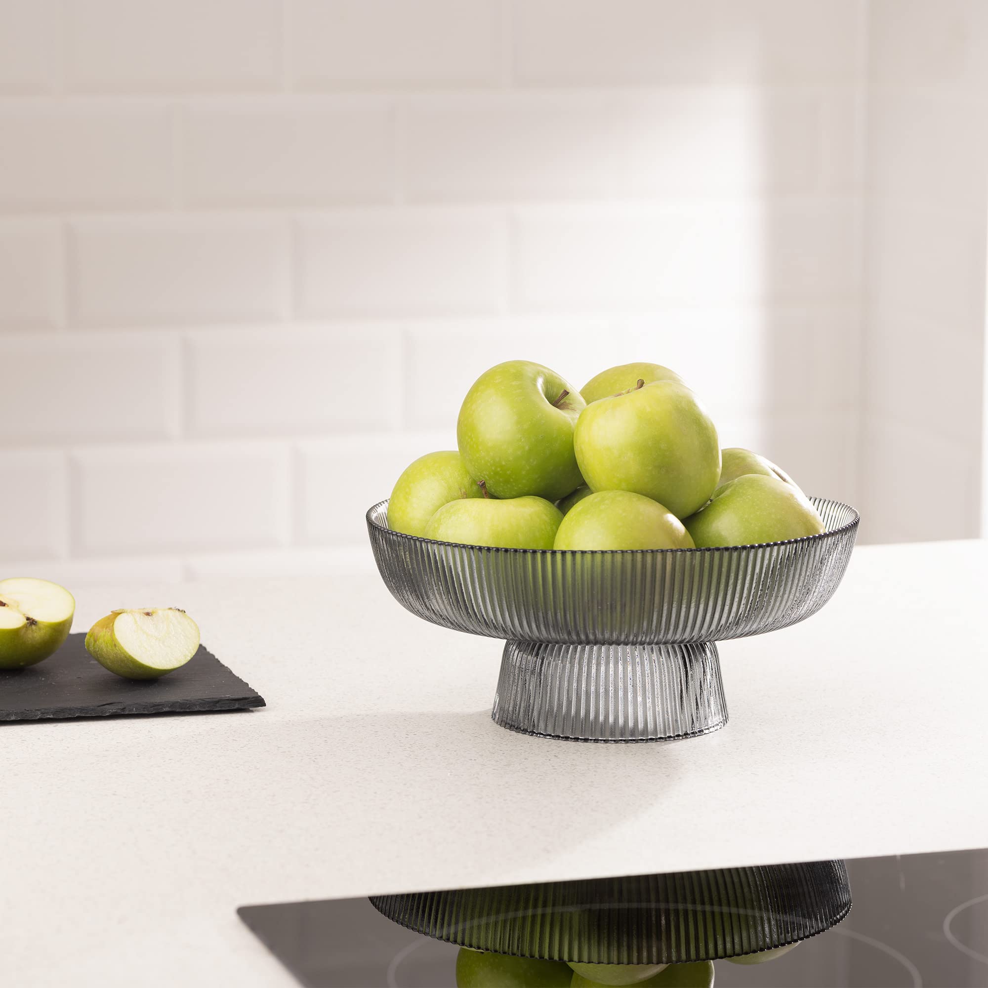 navaris-kitchen-fruchtschale-glas-schwarz-26-cm-salatschale image 2