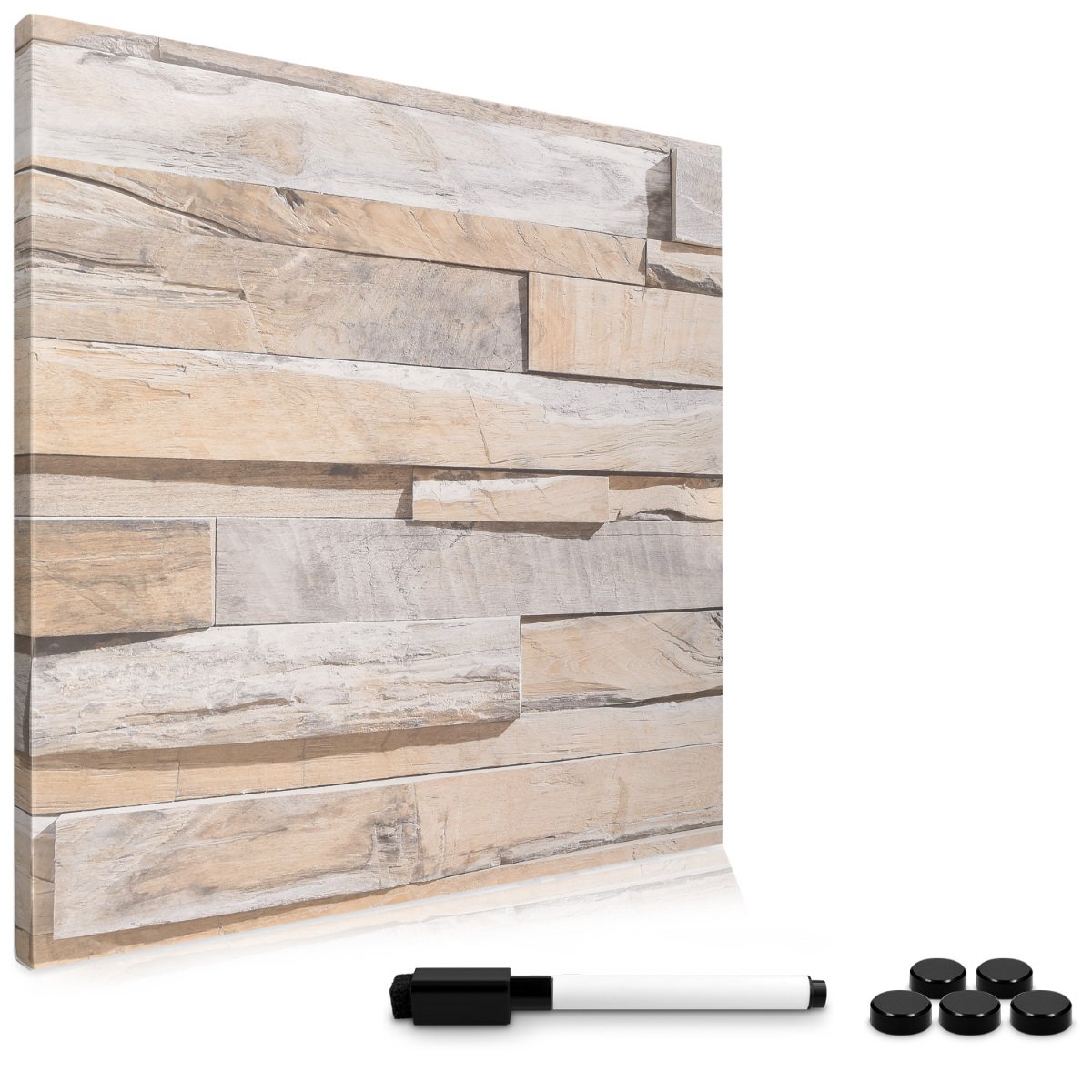 navaris-magnettafel-40x40-cm-stone-wall-beschreibbar-magnetboard image 1