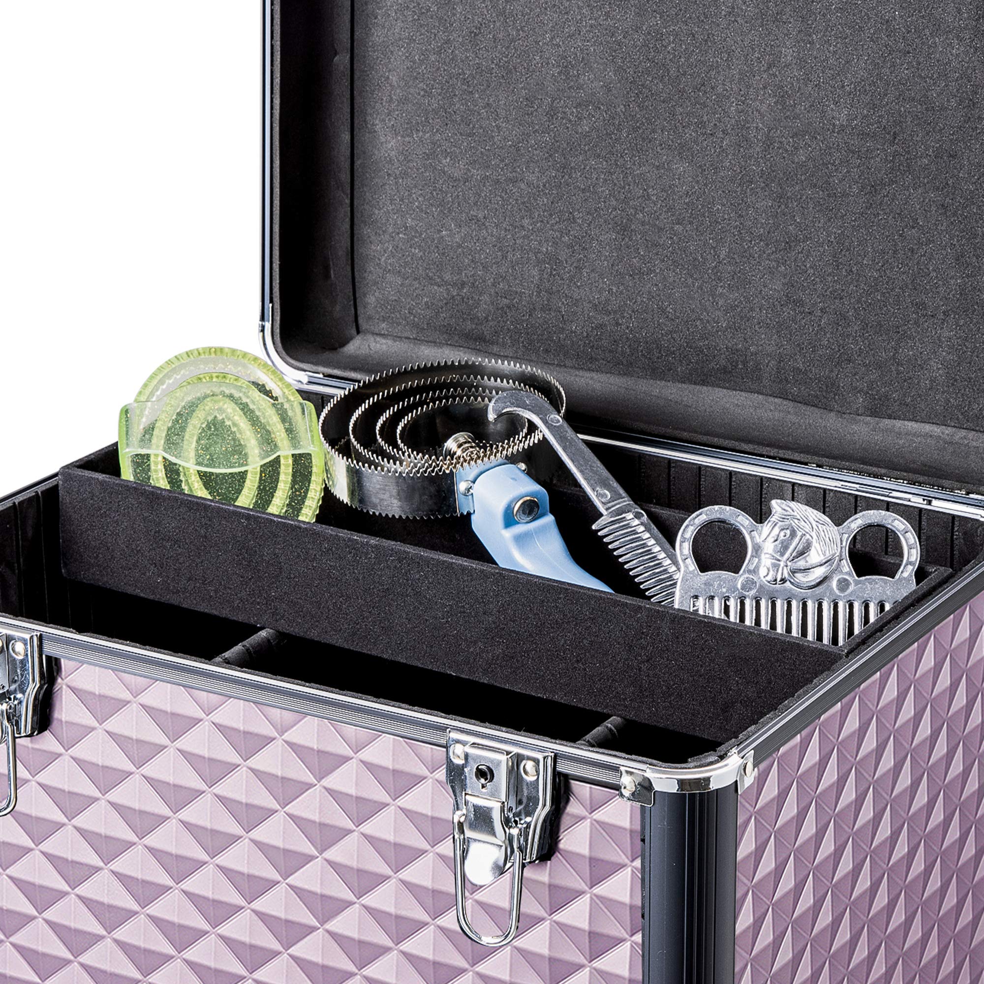 navaris-travel-putzbox-putzkasten-f-r-pferde-abschlie-bar-aluminium image 3