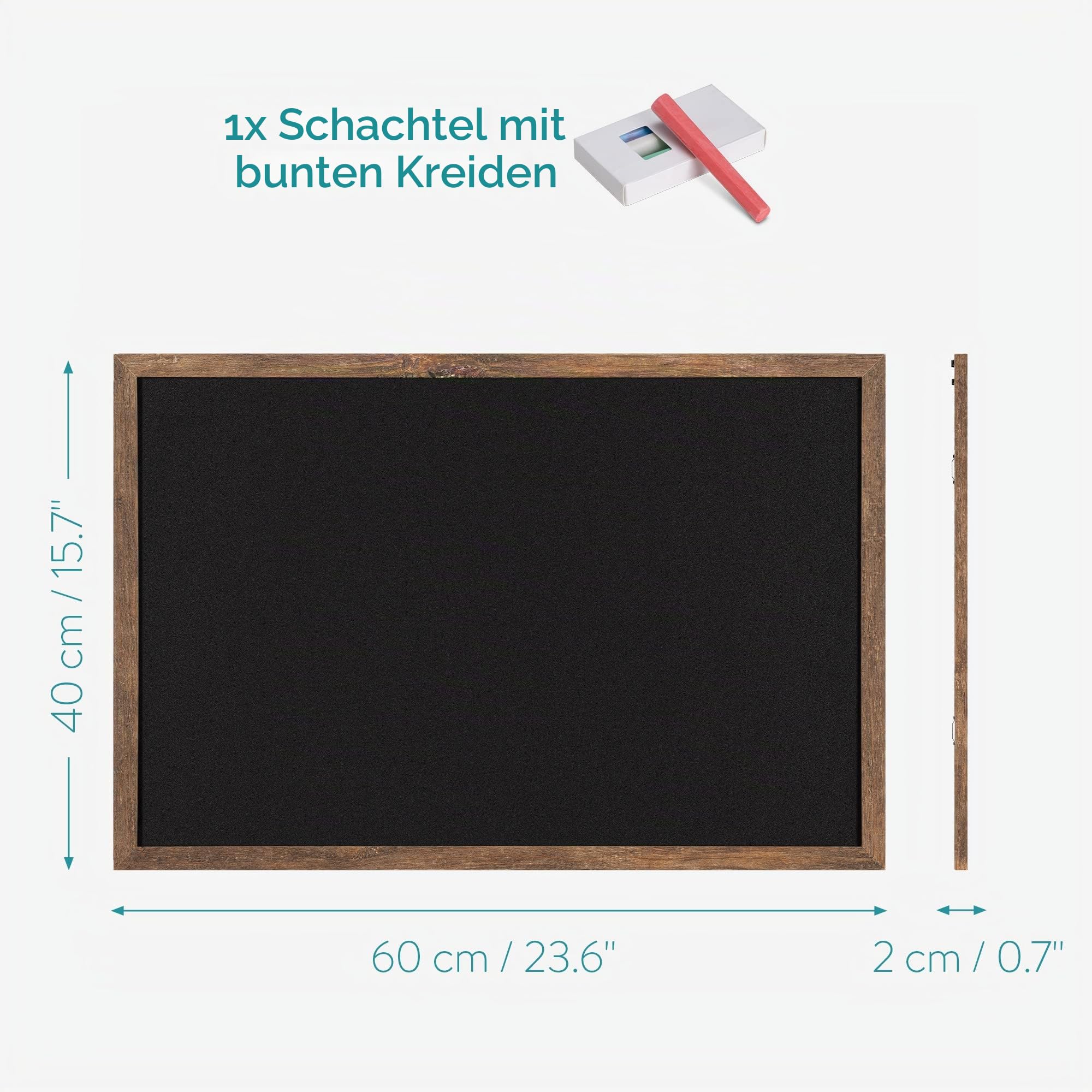 navaris-kreidetafel-holzrahmen-60x40-cm-schwarz-mit-kreide image 6