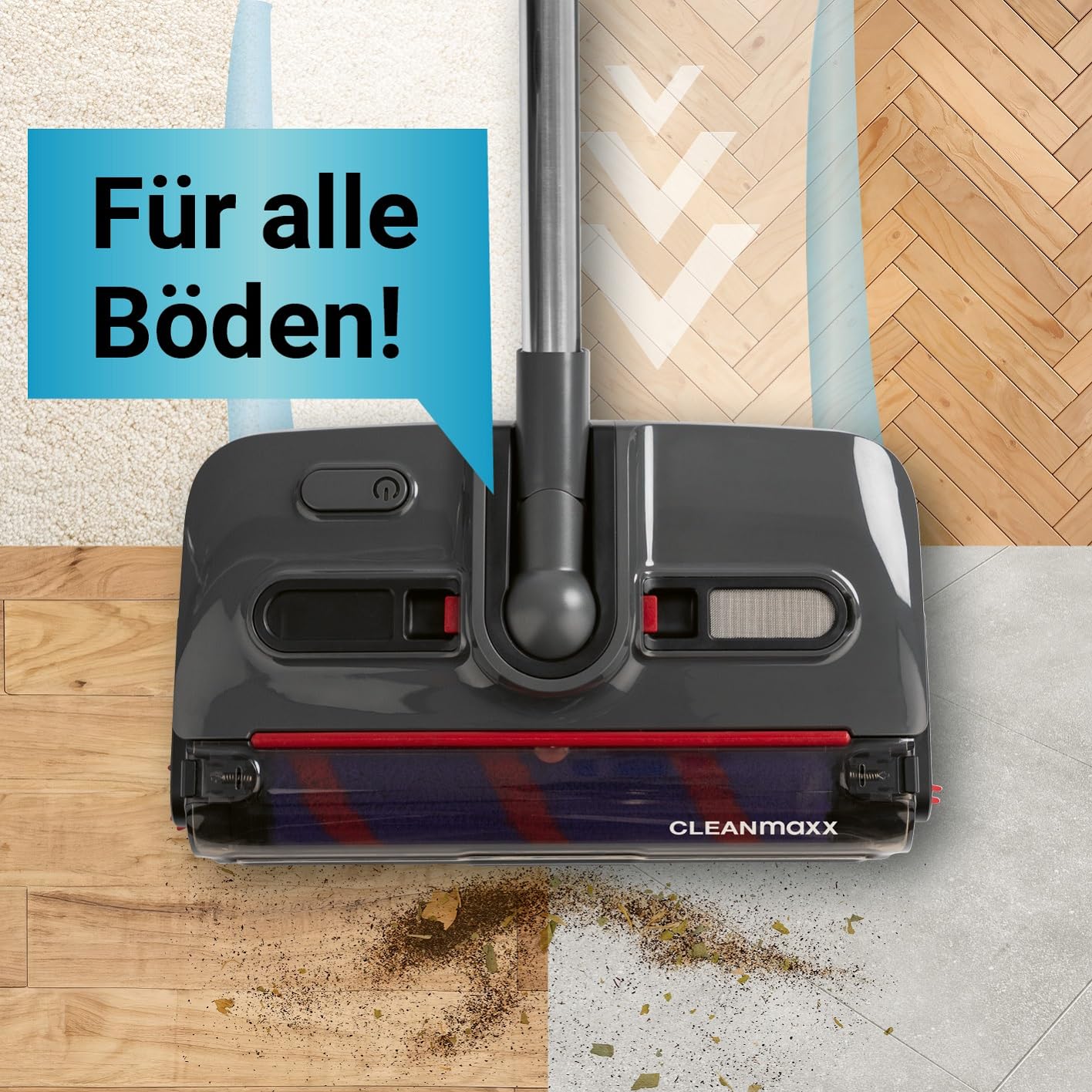 cleanmaxx-akkubesen-elektrobesen-mit-led-f-r-tierhaare-60-min image 2