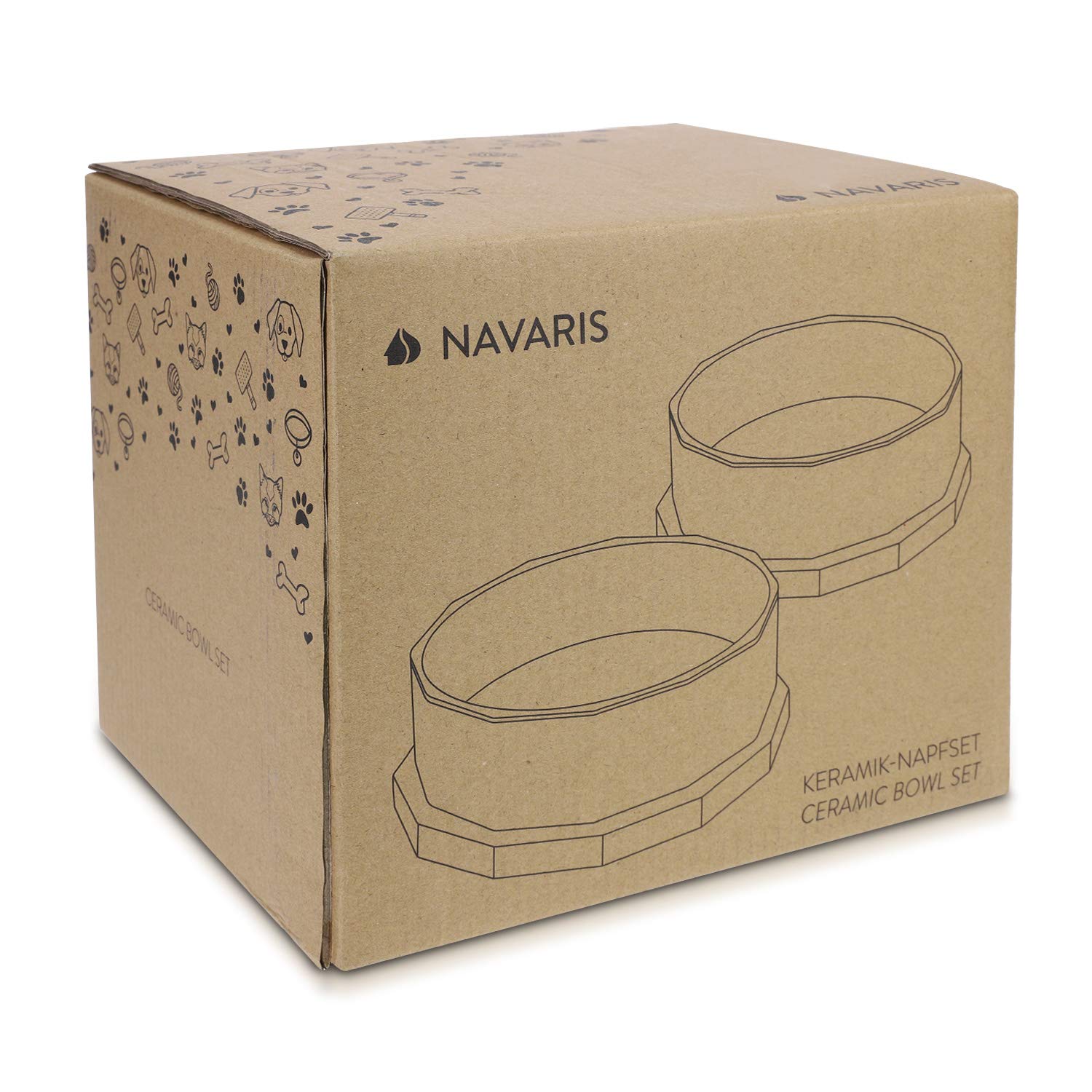 navaris-animals-fressnapf-set-keramik-2x-800-ml-eiche-petrol image 7