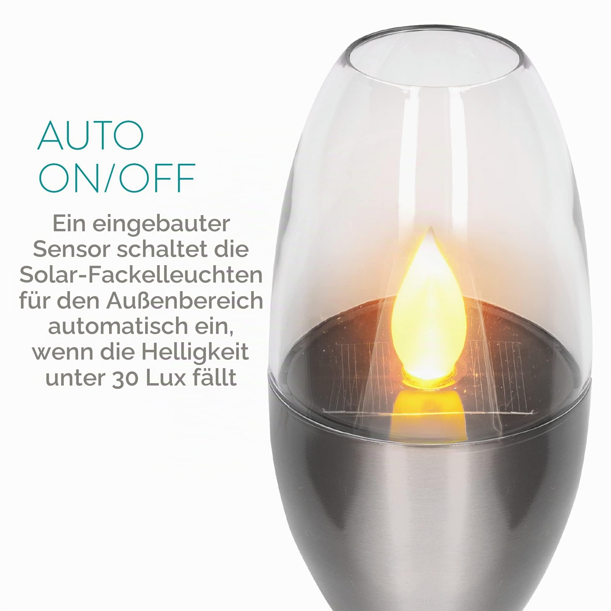 navaris-led-solar-gartenfackel-4er-set-edelstahl-112-cm image 4