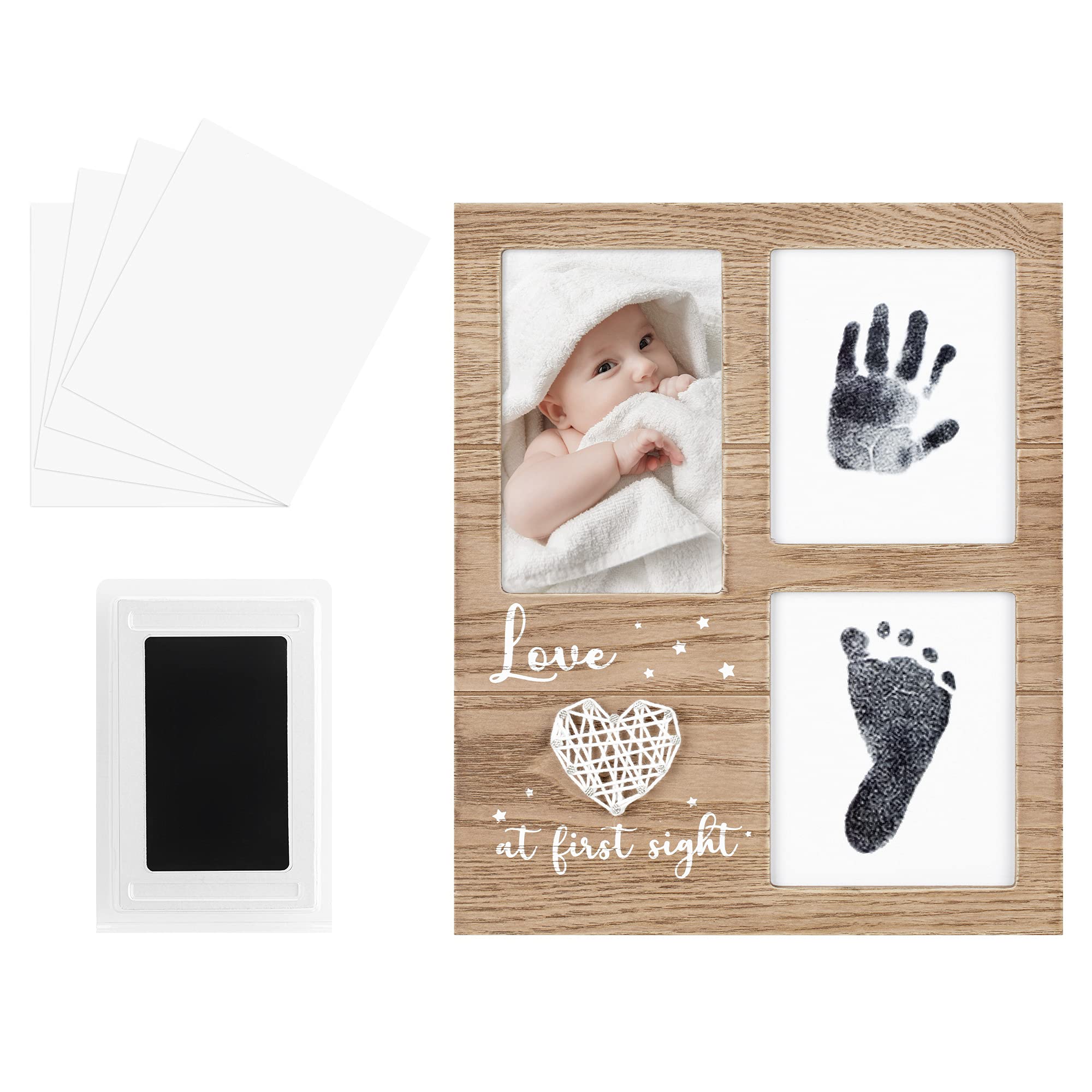 navaris-baby-bilderrahmen-handabdruck-fu-abdruck-set-wei image 7