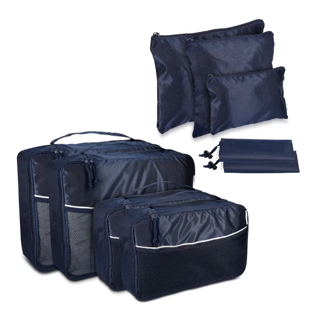 navaris-travel-koffer-packtaschen-9-teilig-dunkelblau-set image 1