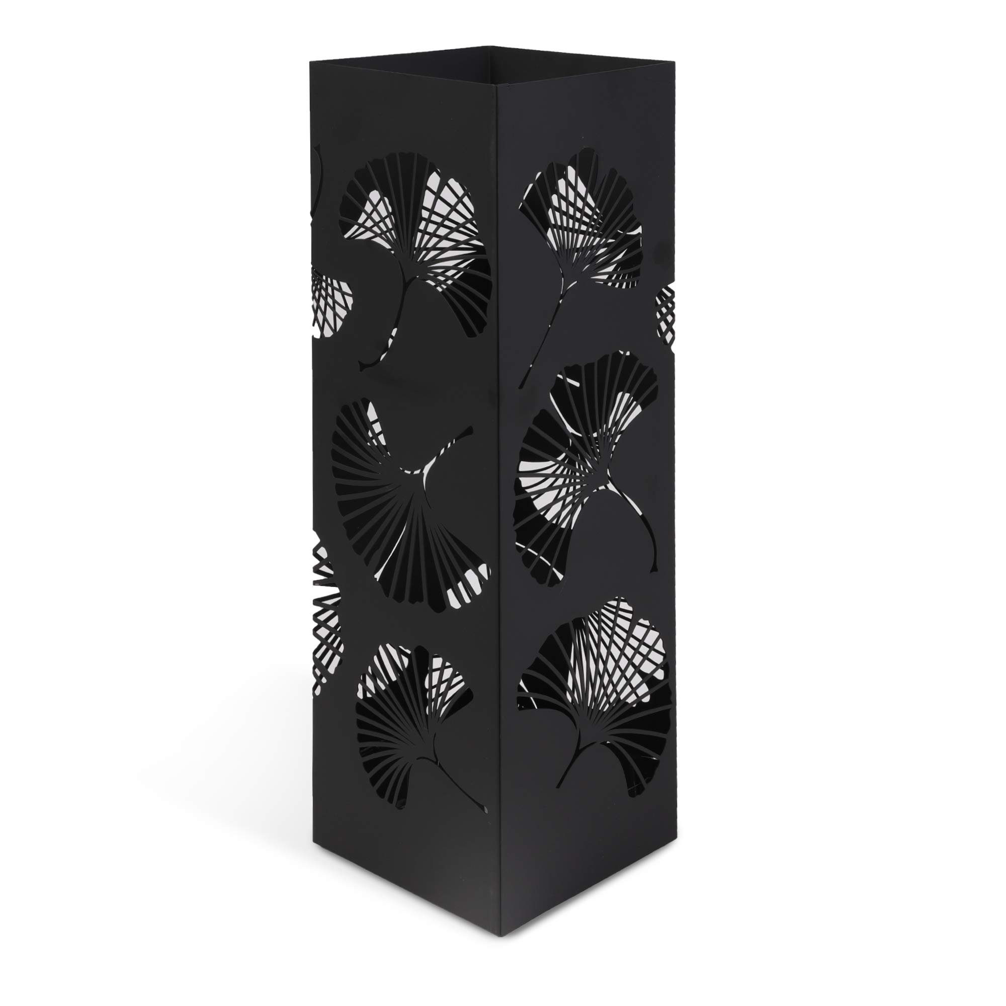 navaris-living-schirmst-nder-ginkgo-schwarz-metall-48-cm image 1
