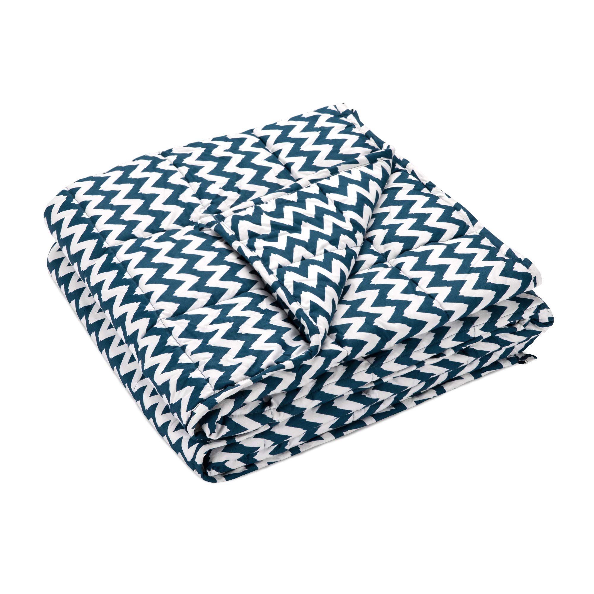 navaris-living-gewichtsdecke-135x200-8-8-kg-zickzack-baumwolle image 1